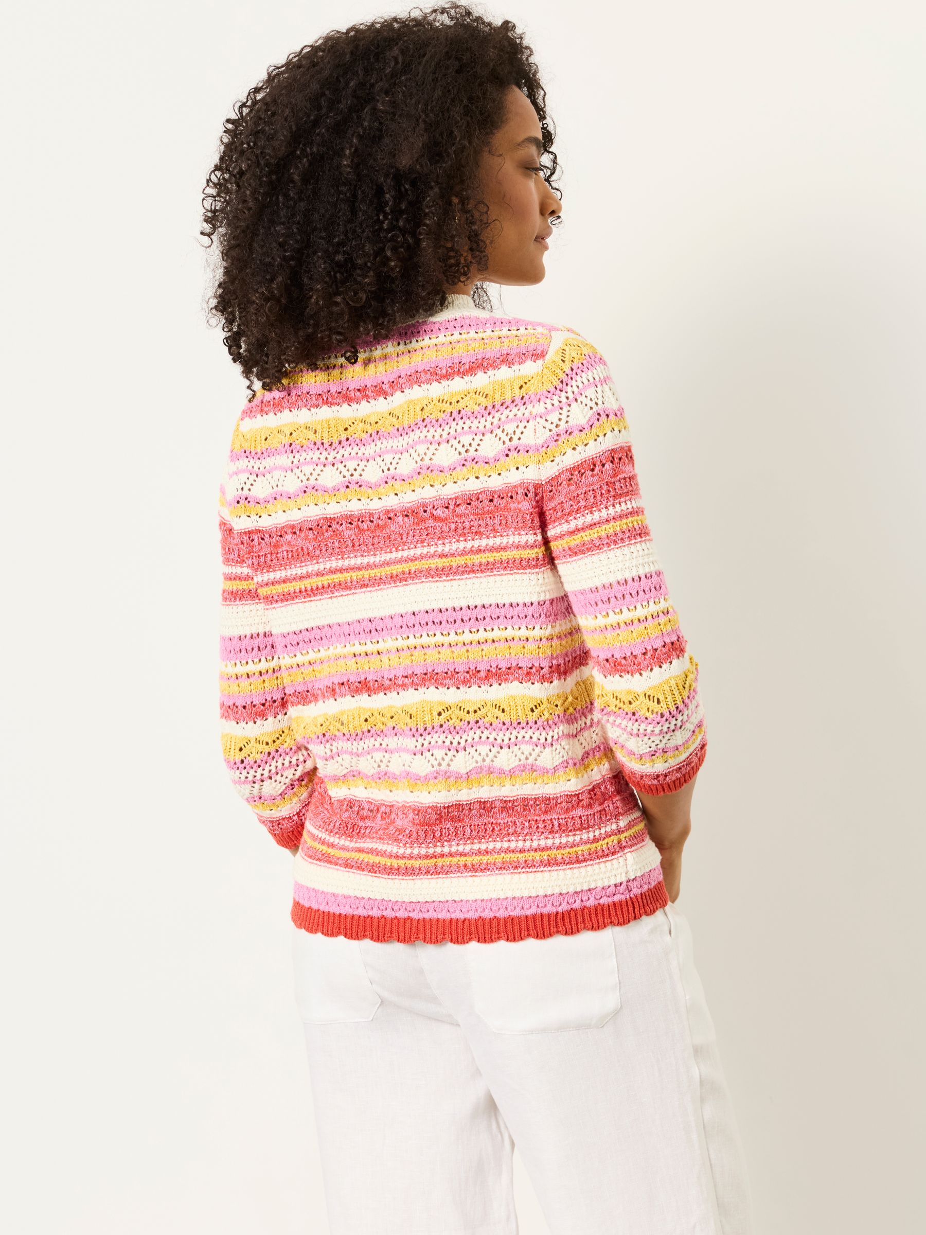 Pink Rosalie Stripe Knitted Jumper - Image 2 of 6
