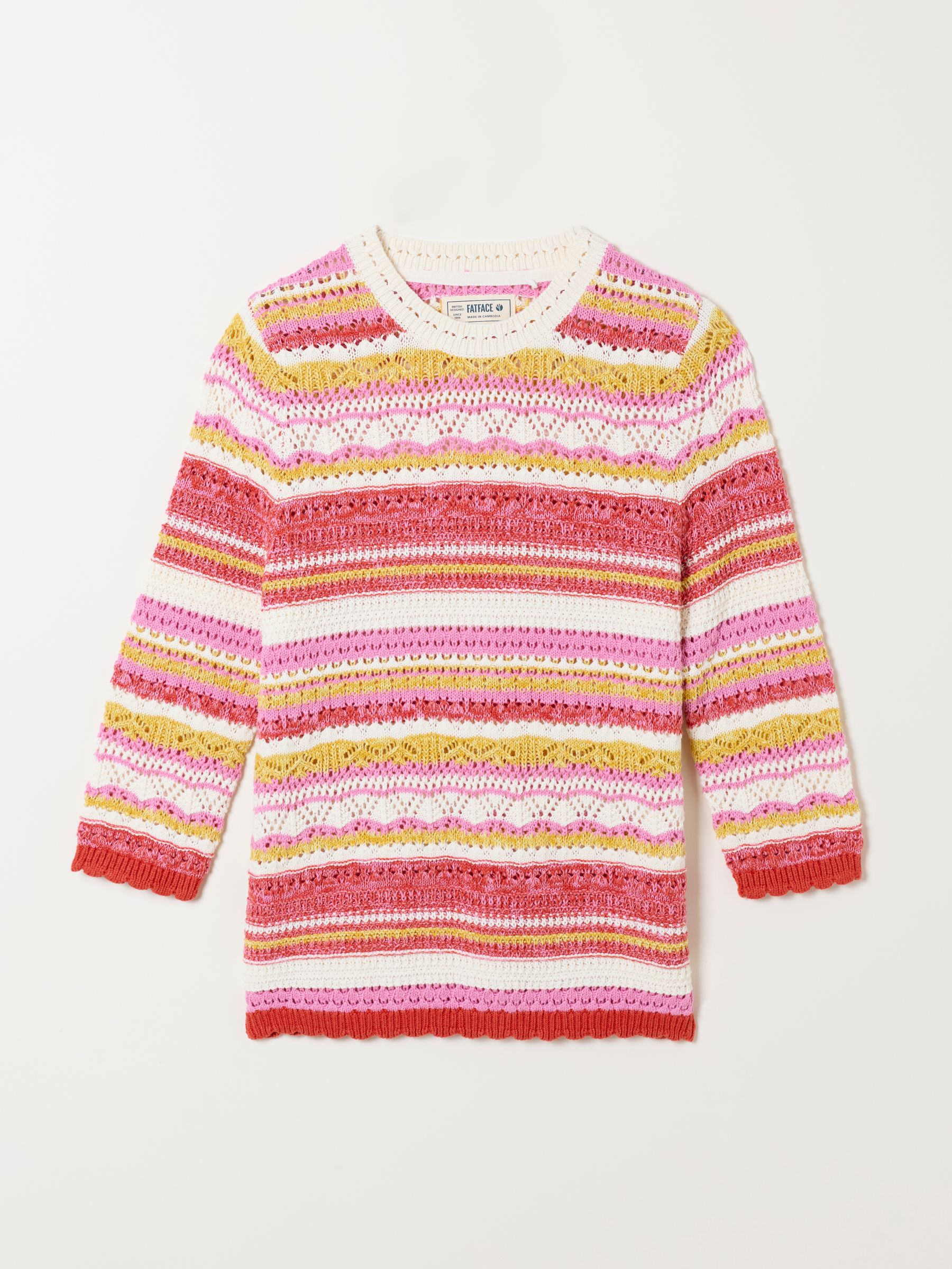 Pink Rosalie Stripe Knitted Jumper - Image 6 of 6
