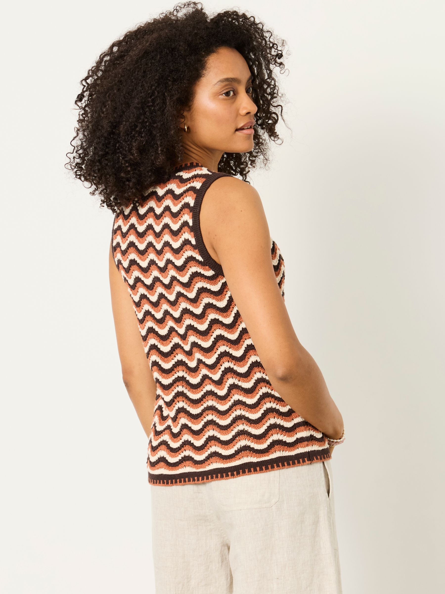 Wilma Chocolate Brown Knitted Tank - Image 2 of 6