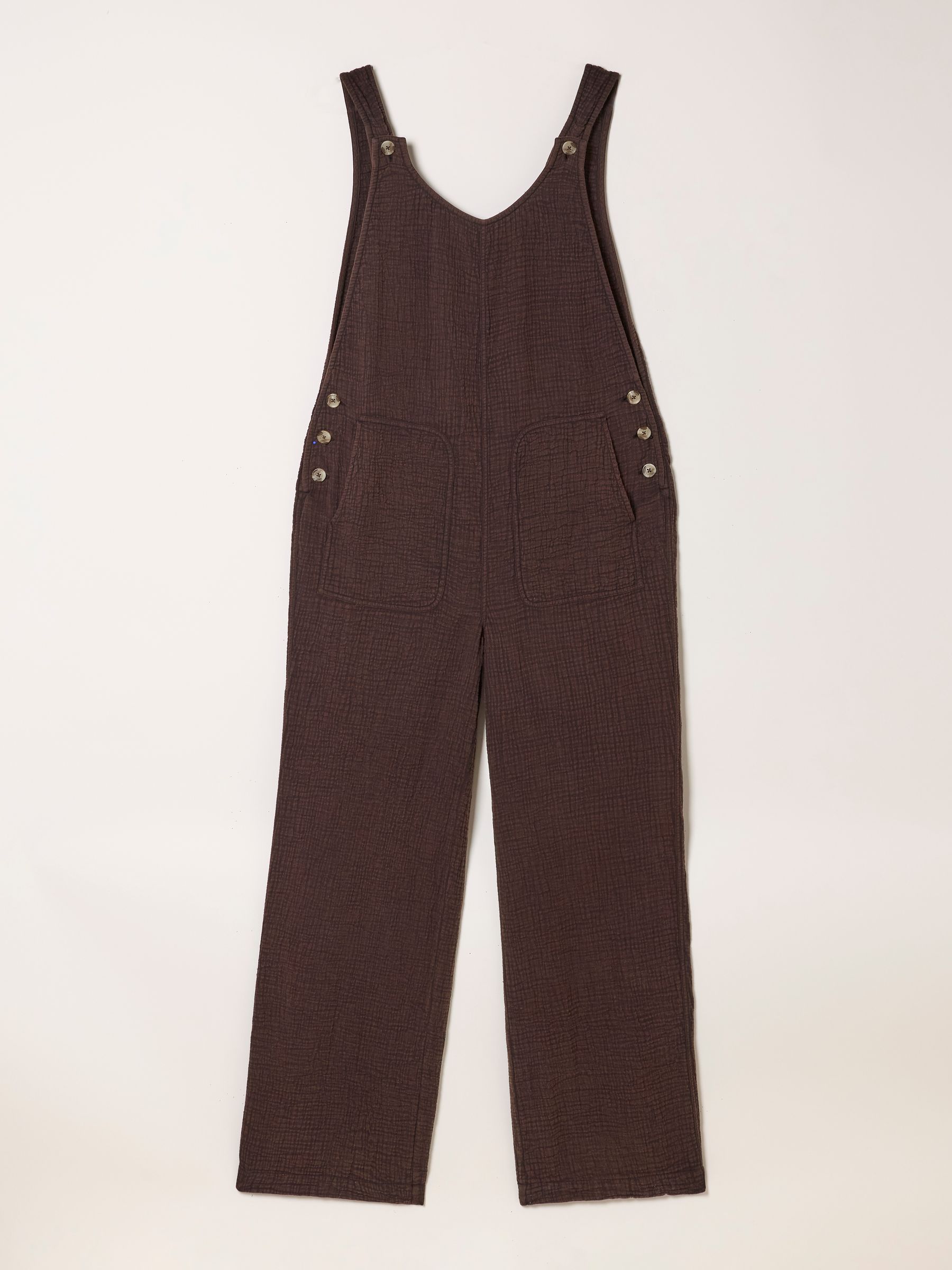 Chocolate Brown Regular Raffles Jumpsuit - Image 6 of 6