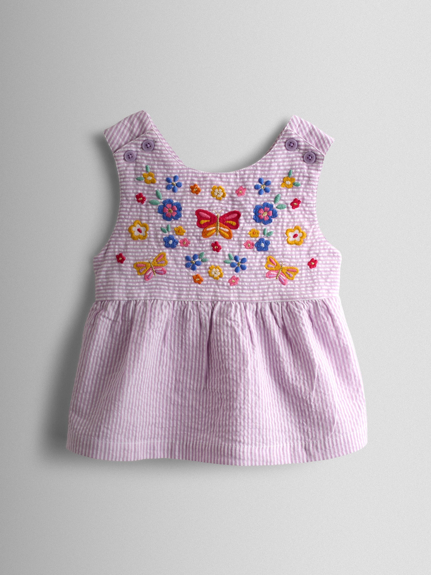 Lilac Purple Butterfly Cross Back Embroidered Top & Short Set - Image 2 of 7