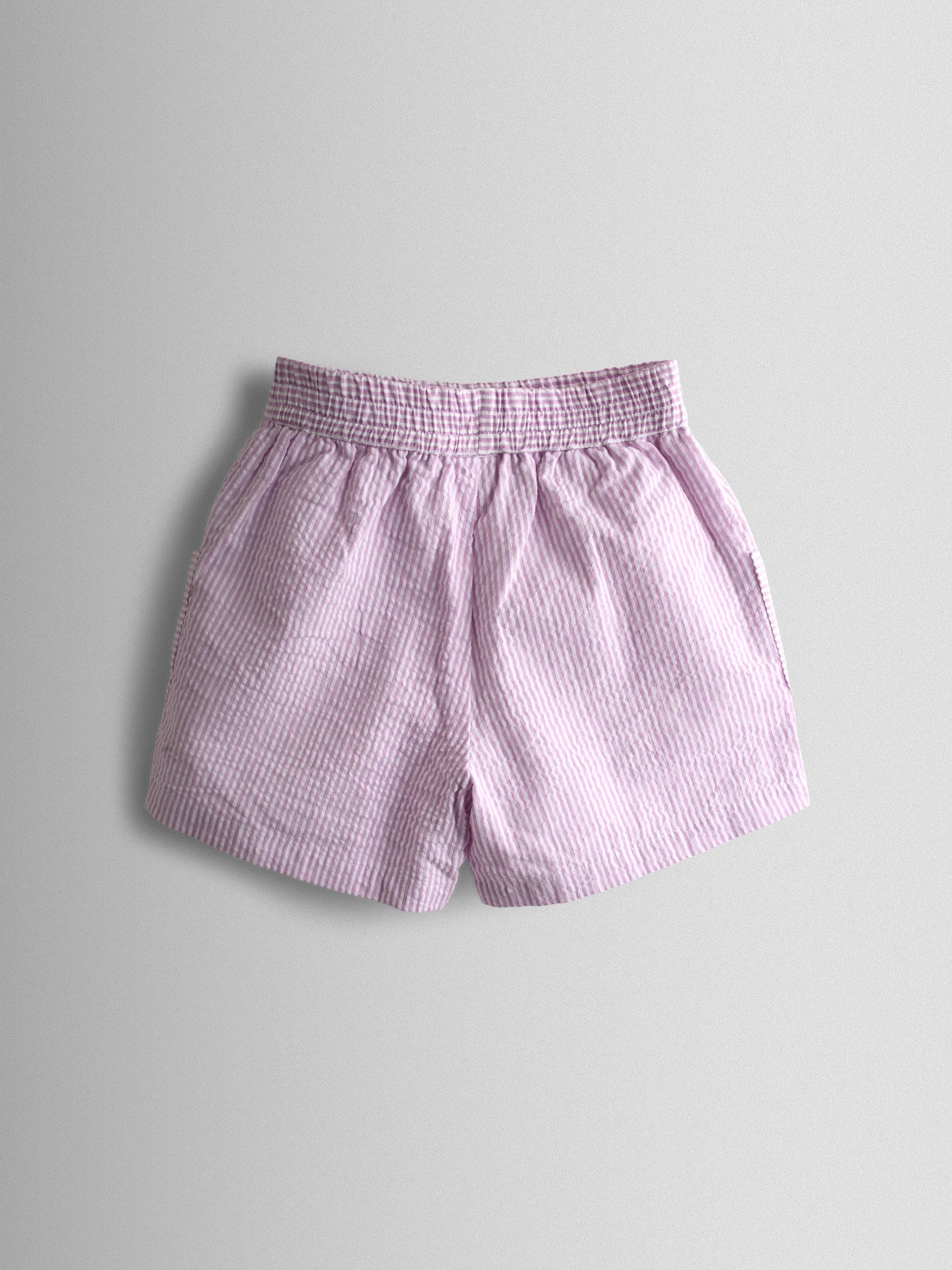 Lilac Purple Butterfly Cross Back Embroidered Top & Short Set - Image 5 of 7