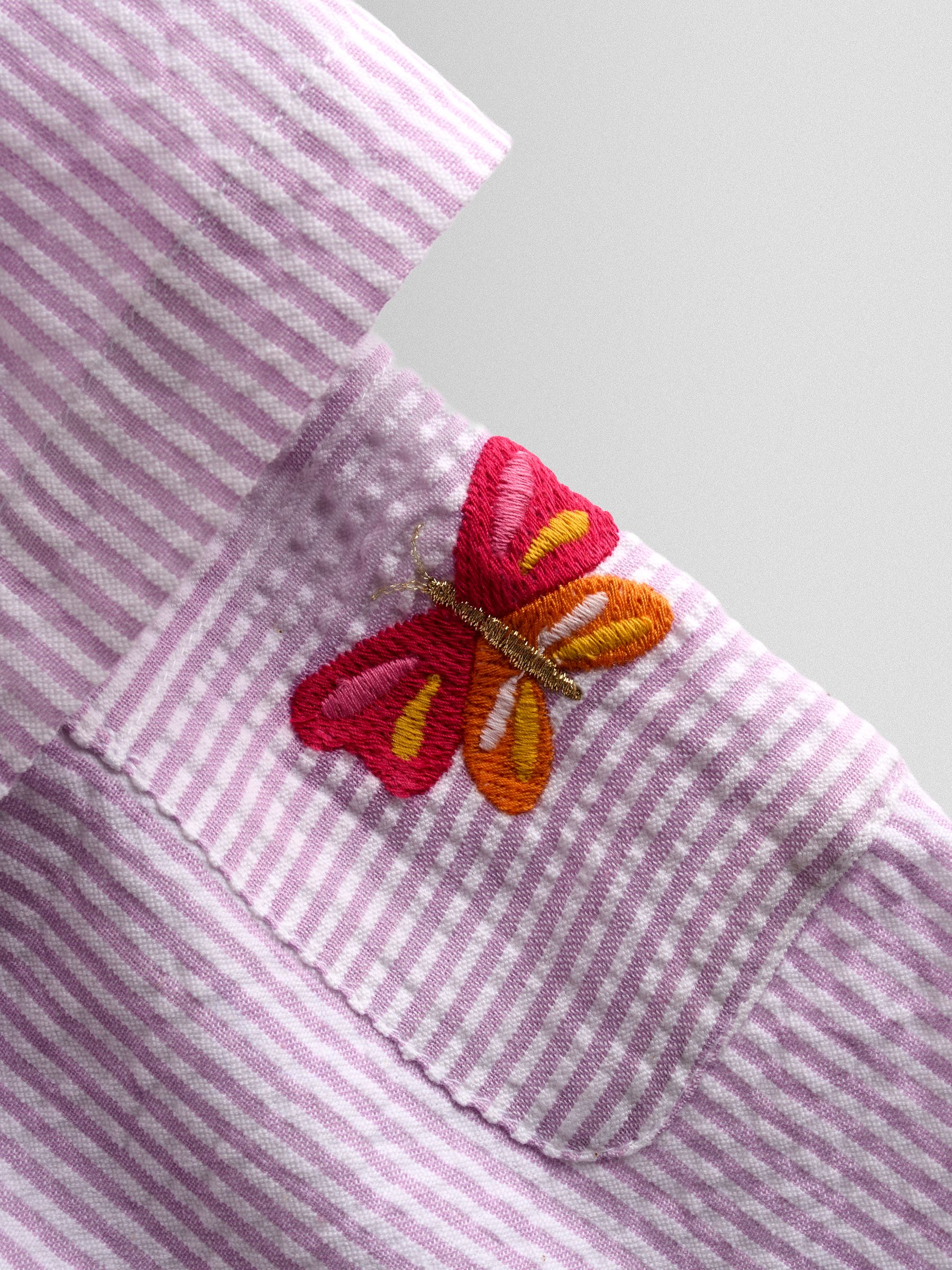 Lilac Purple Butterfly Cross Back Embroidered Top & Short Set - Image 7 of 7