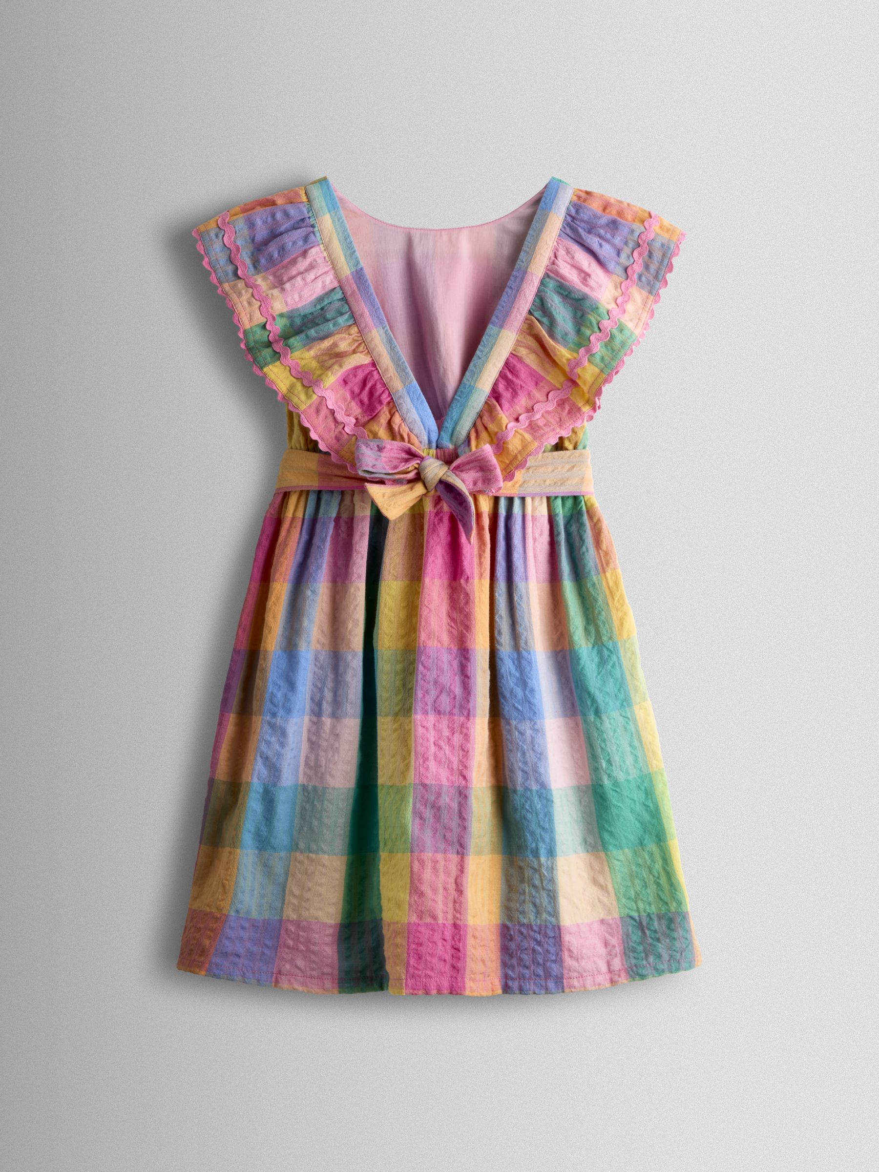 Blue V back Frill Dress - Image 2 of 4