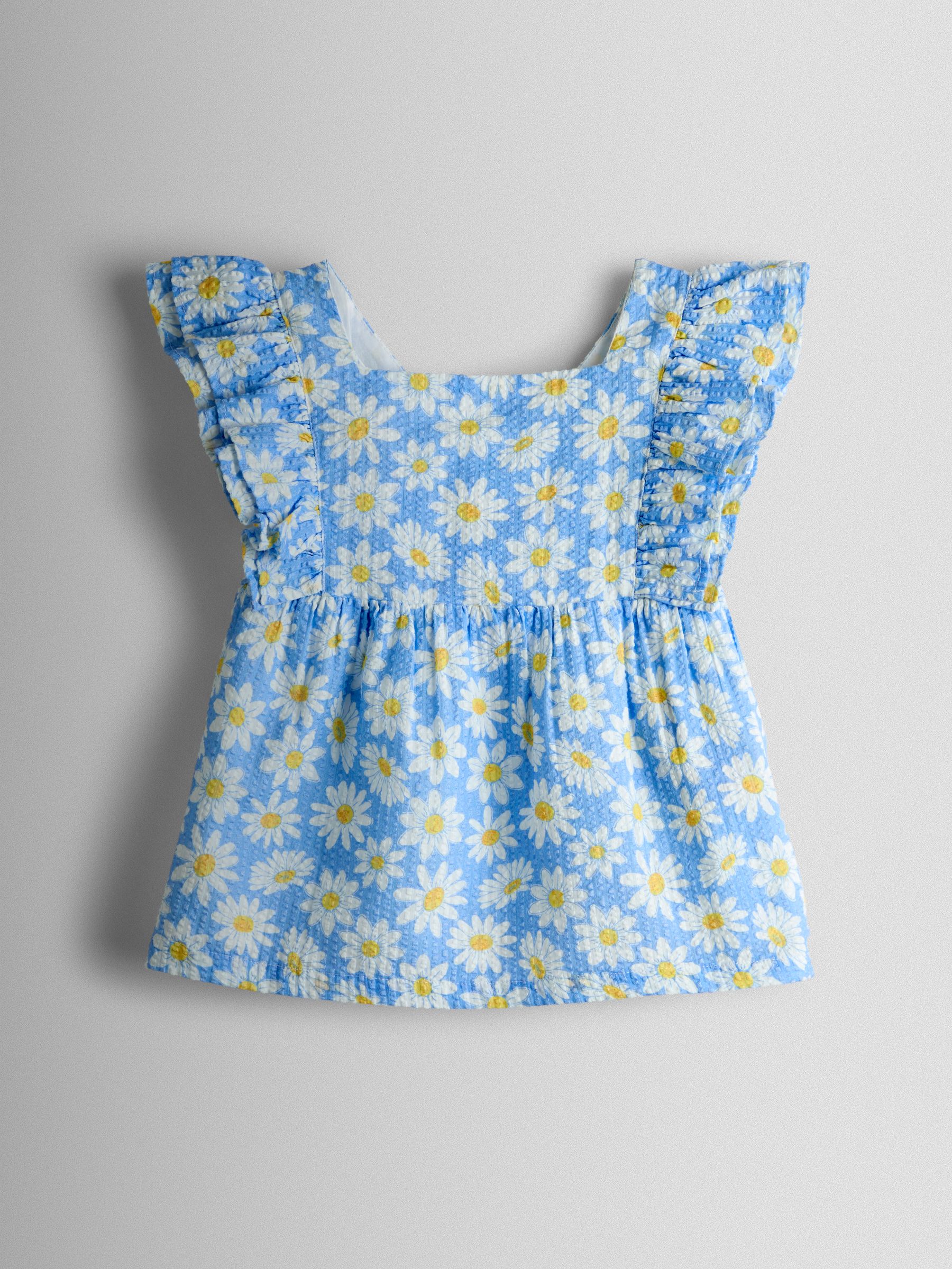 Blue Gingham Strawberry Square Neck Top & Trouser Set - Image 2 of 7