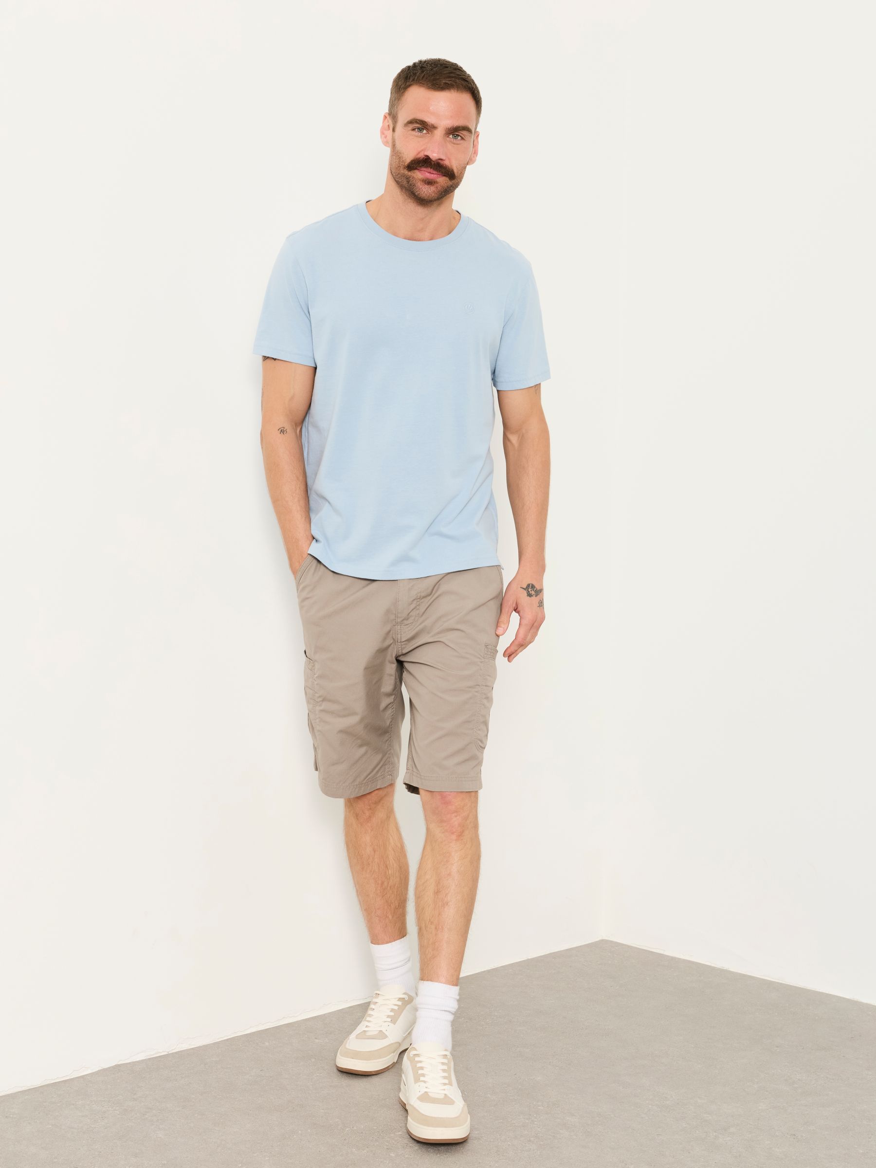 Burley light grey Lightweight Cargo Shorts - Image 4 of 4