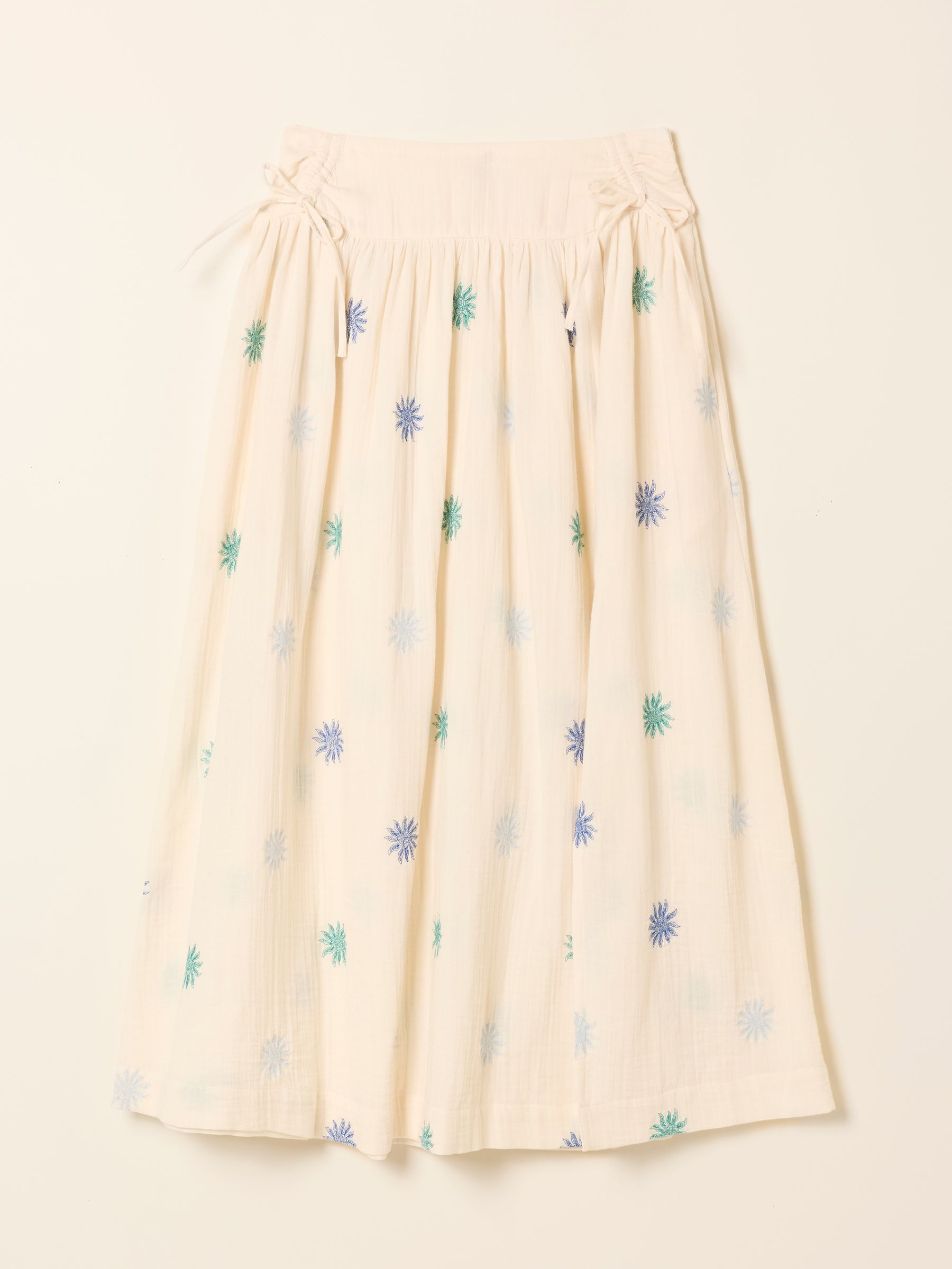Kit Ivory Embroidered Midi Skirt - Image 7 of 7