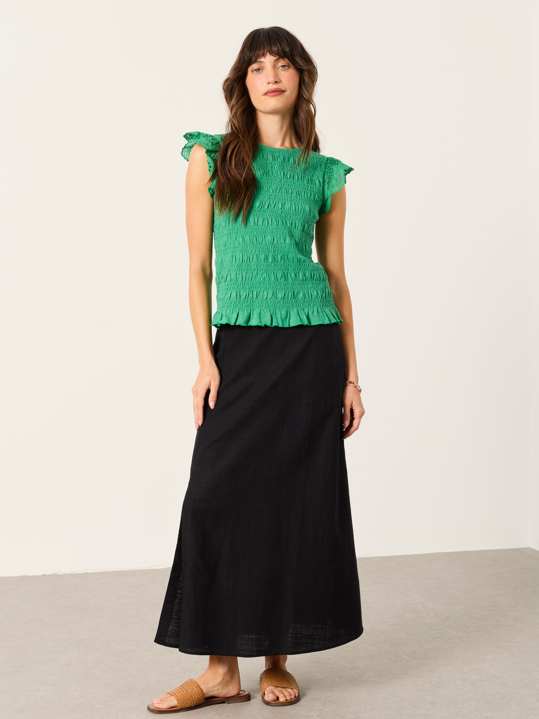 Skye Black Midi Skirt - Image 1 of 6