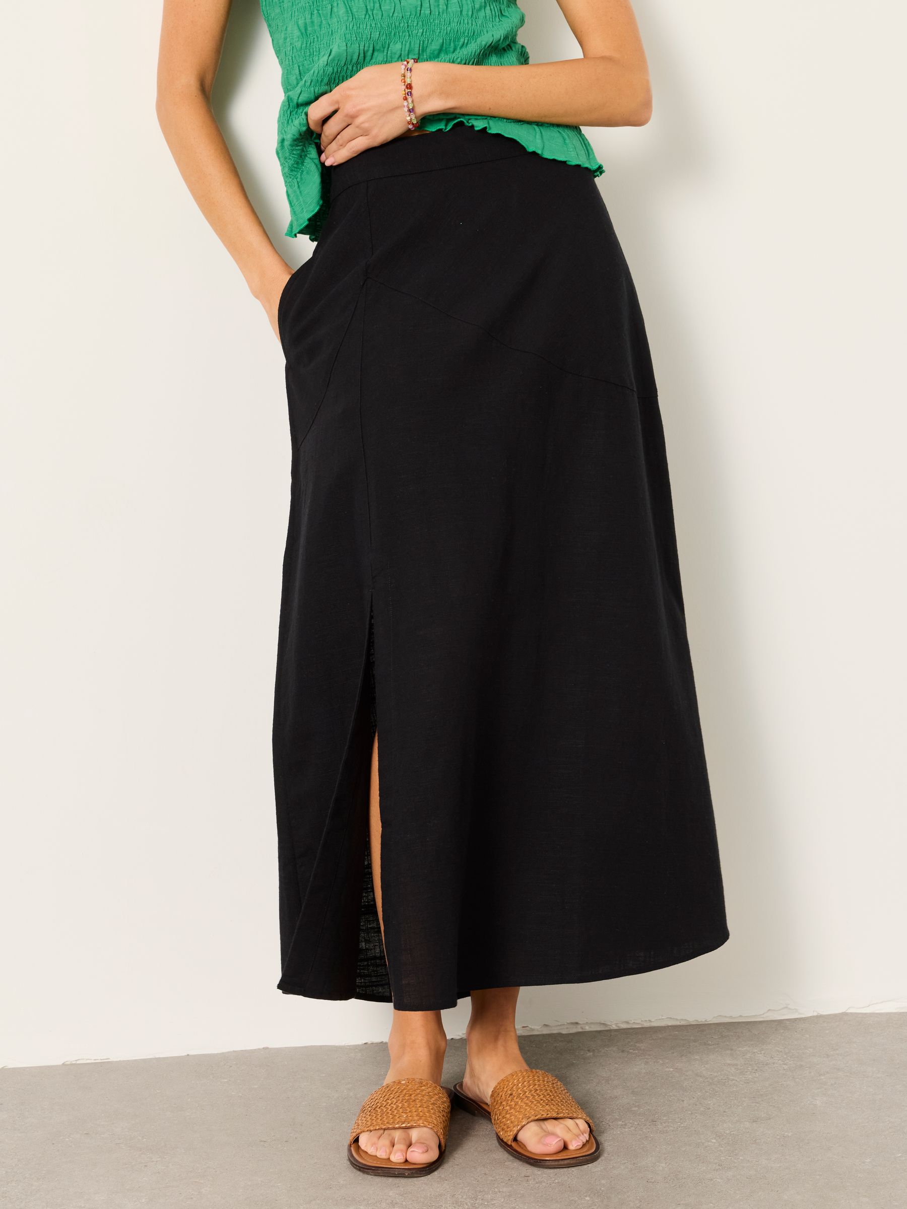 Skye Black Midi Skirt - Image 3 of 6