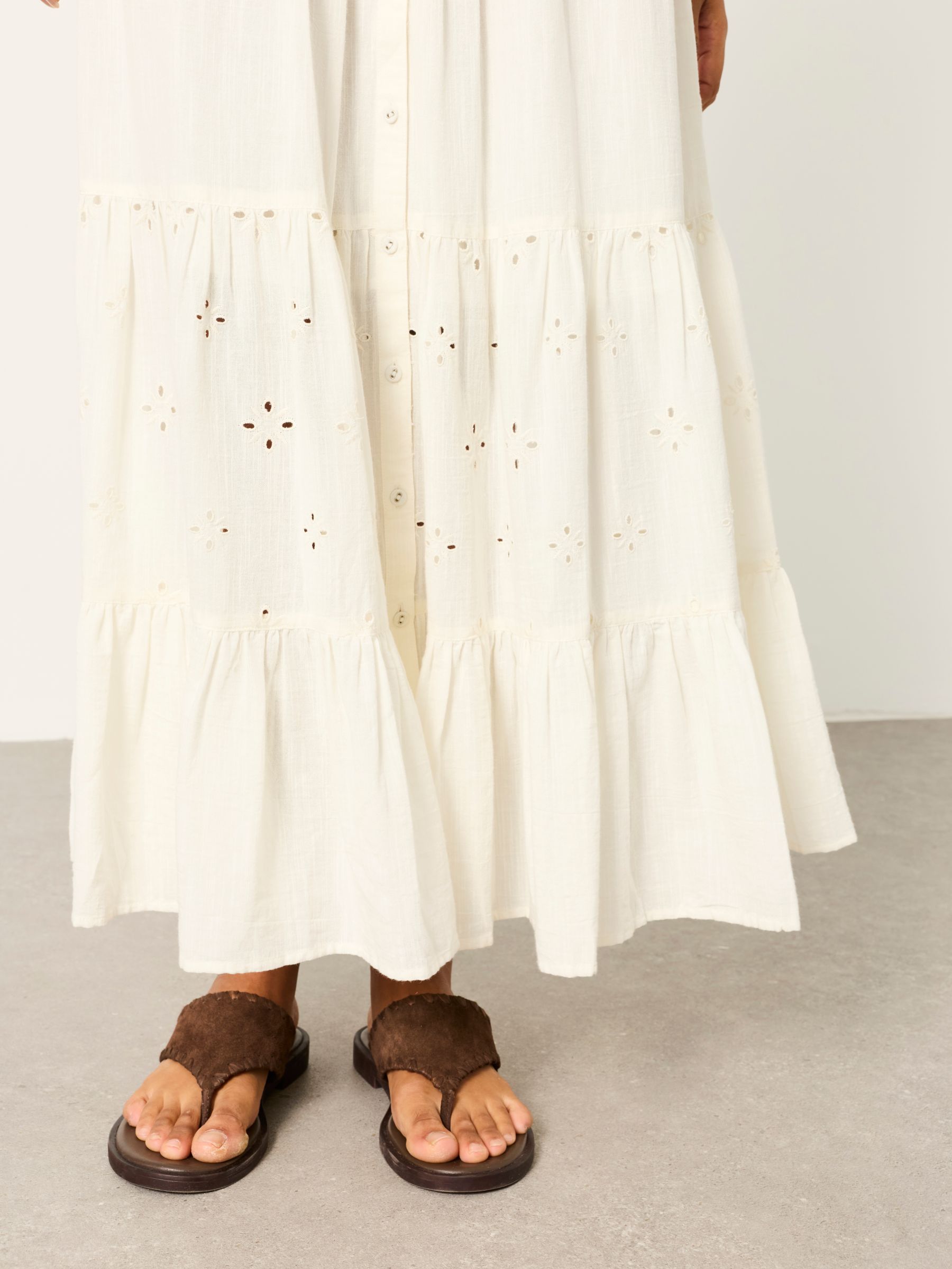 Rhea Ivory Cutwork Maxi Skirt - Image 5 of 7
