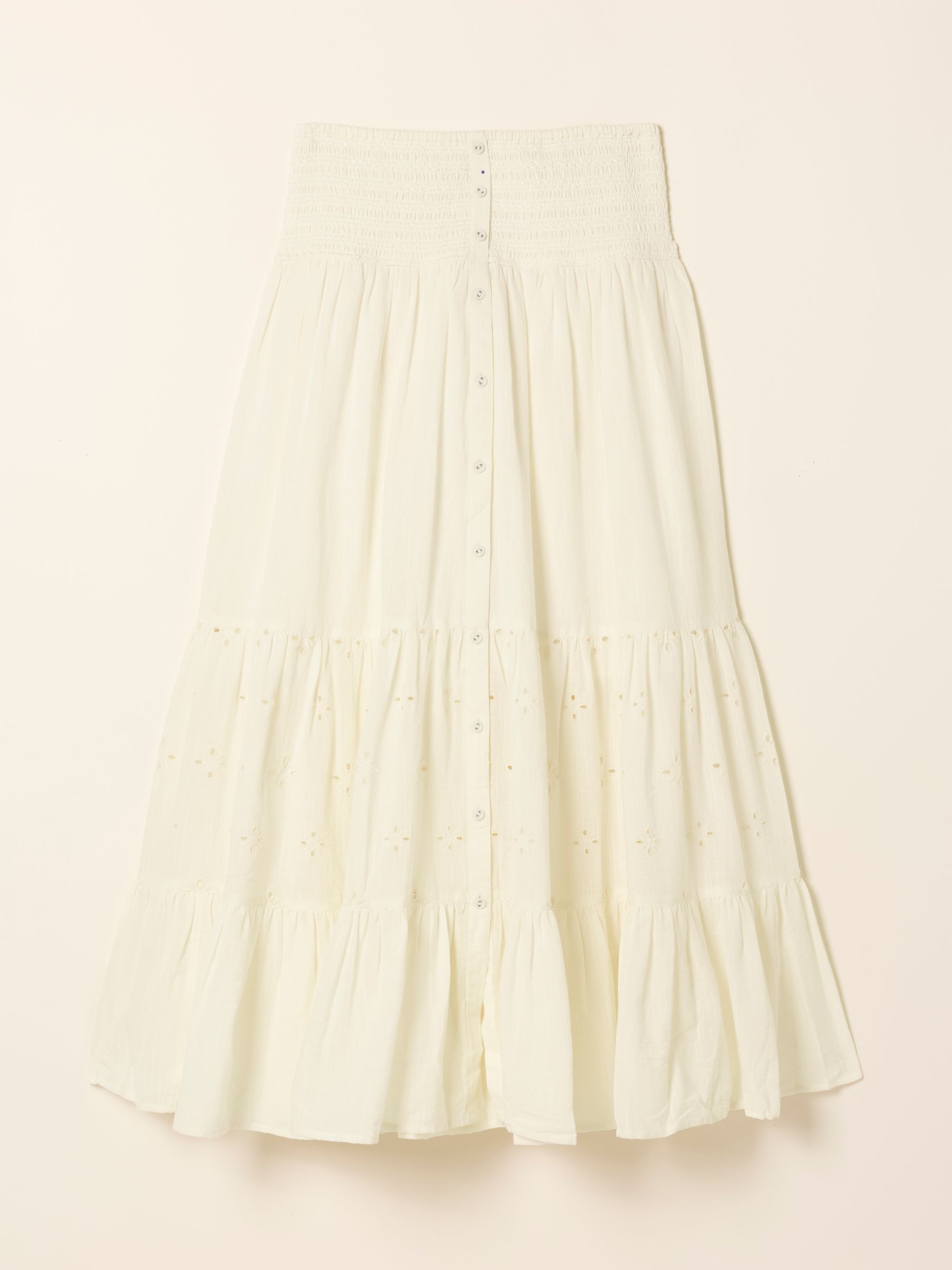 Rhea Ivory Cutwork Maxi Skirt | FatFace USA