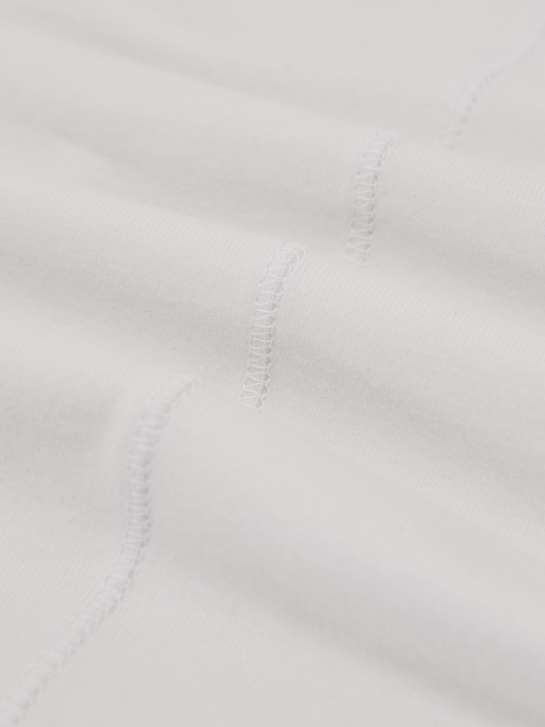 Stretch-Cotton Boat-Neck Top in White - image 3