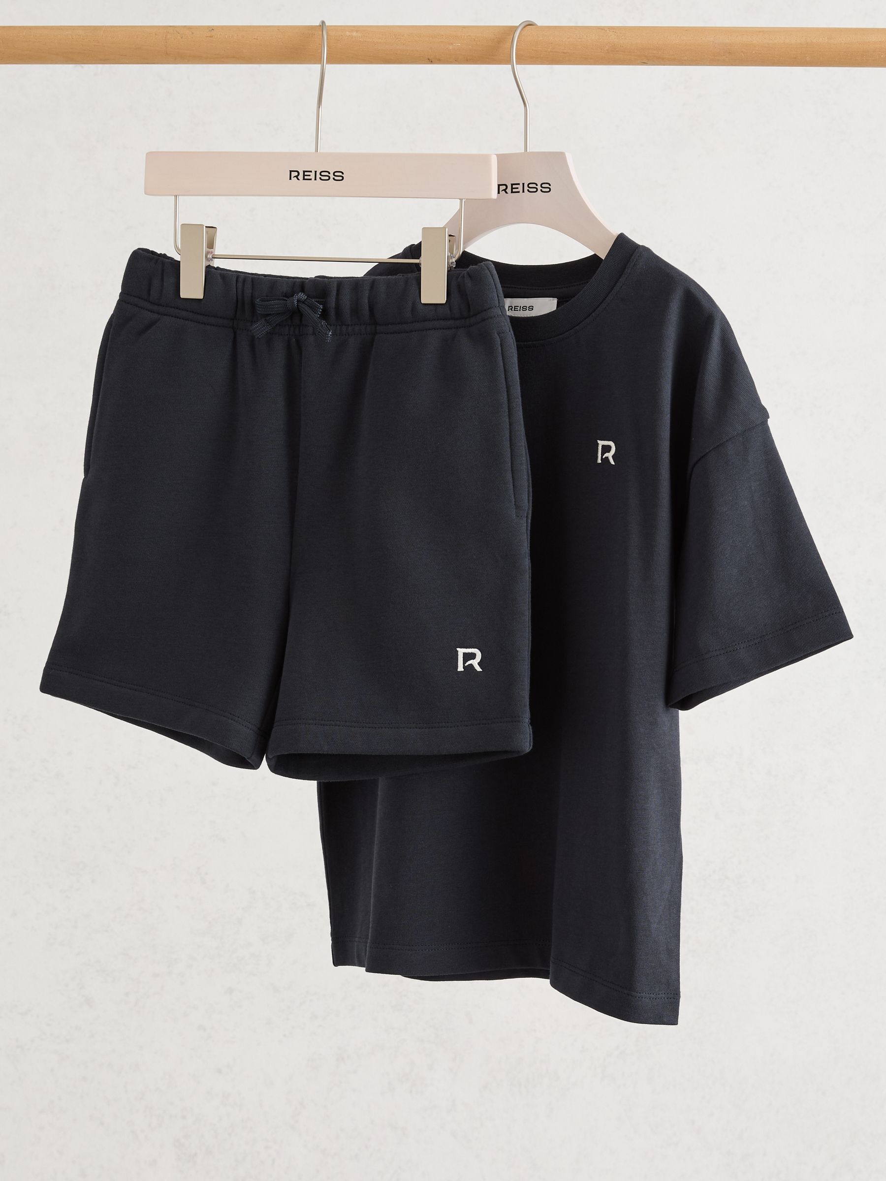 3-9 yrs Logo T-Shirt and Shorts Set Cotton-Blend in Navy - Image 1 of 3