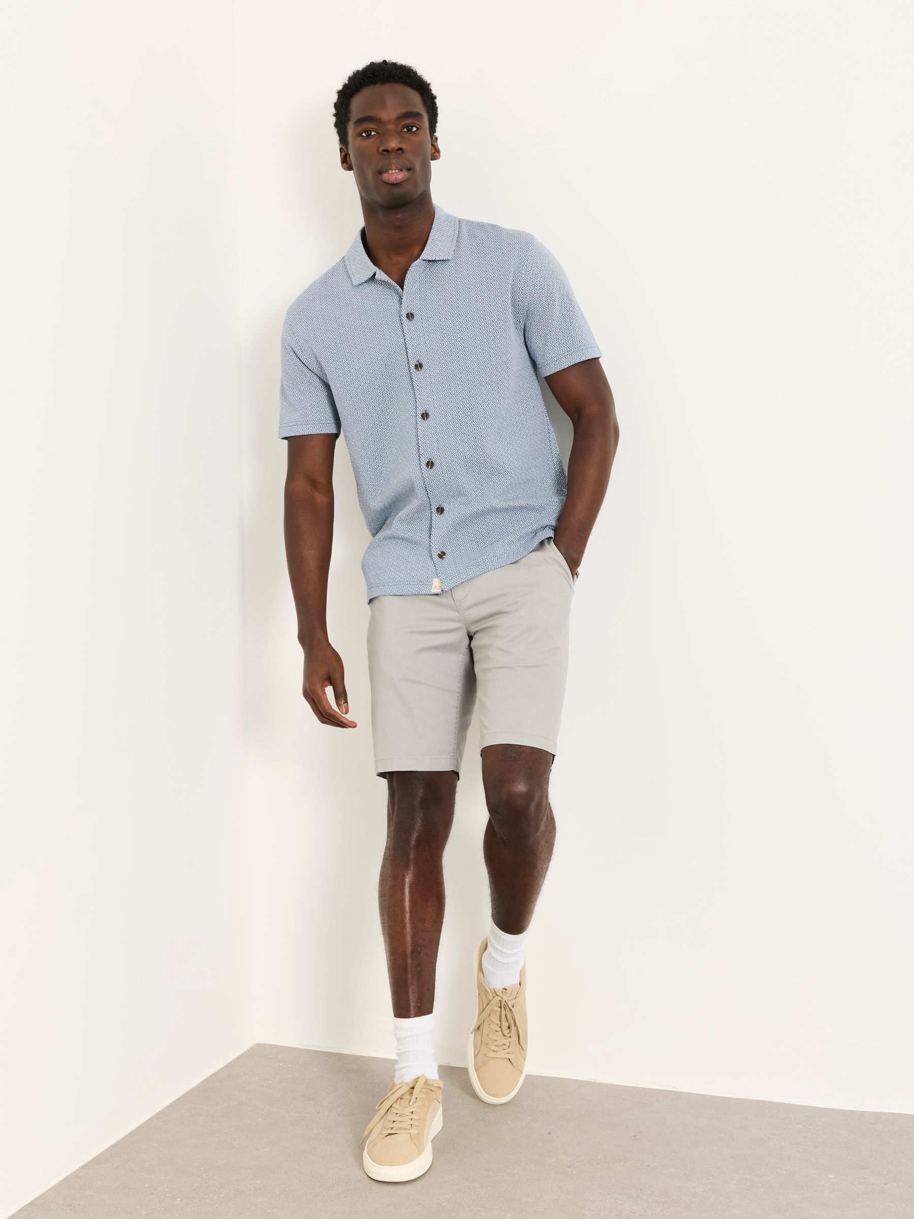 Blue Geo Pattern Shirt - Image 3 of 6