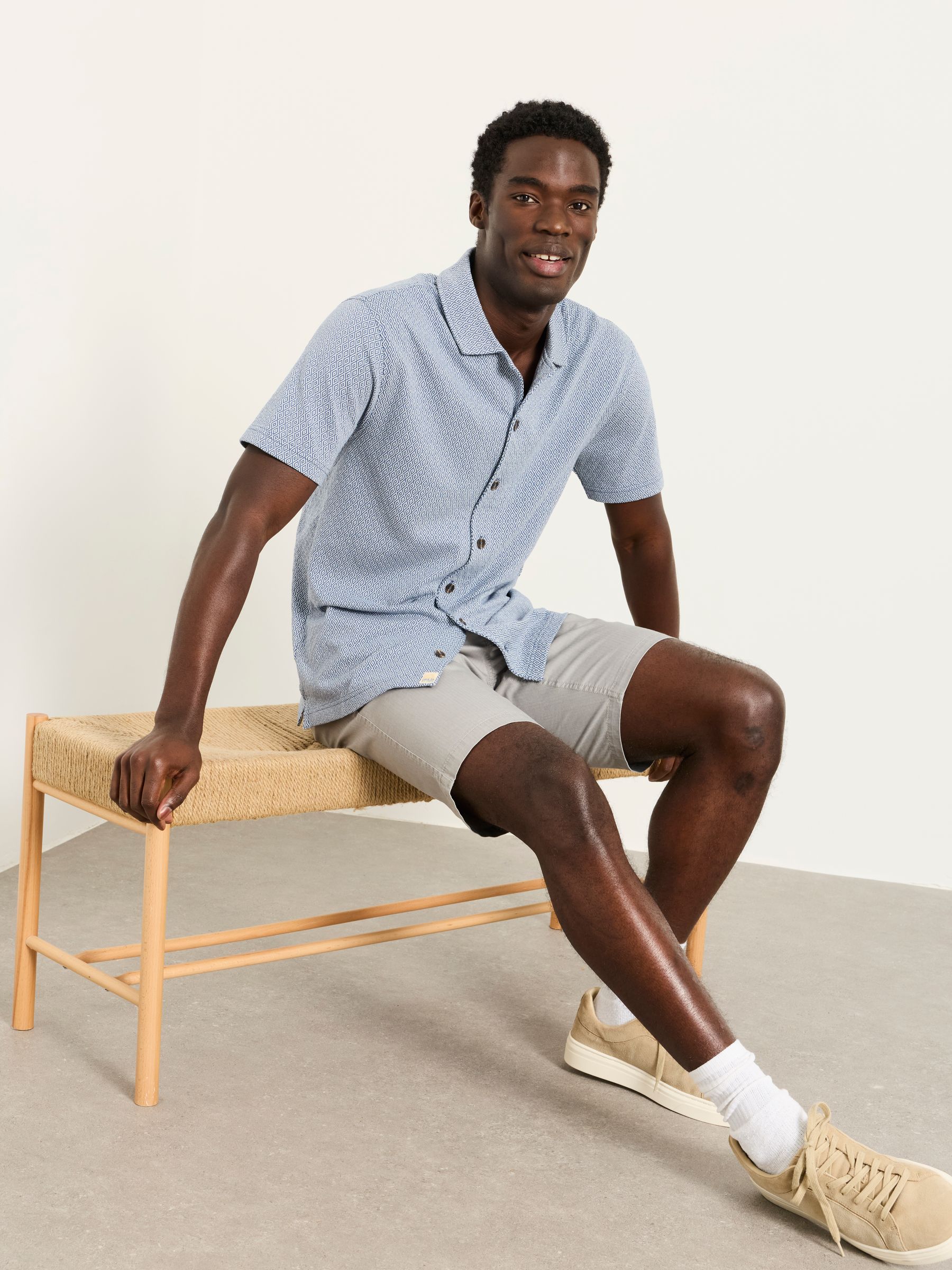 Blue Geo Pattern Shirt - Image 5 of 6