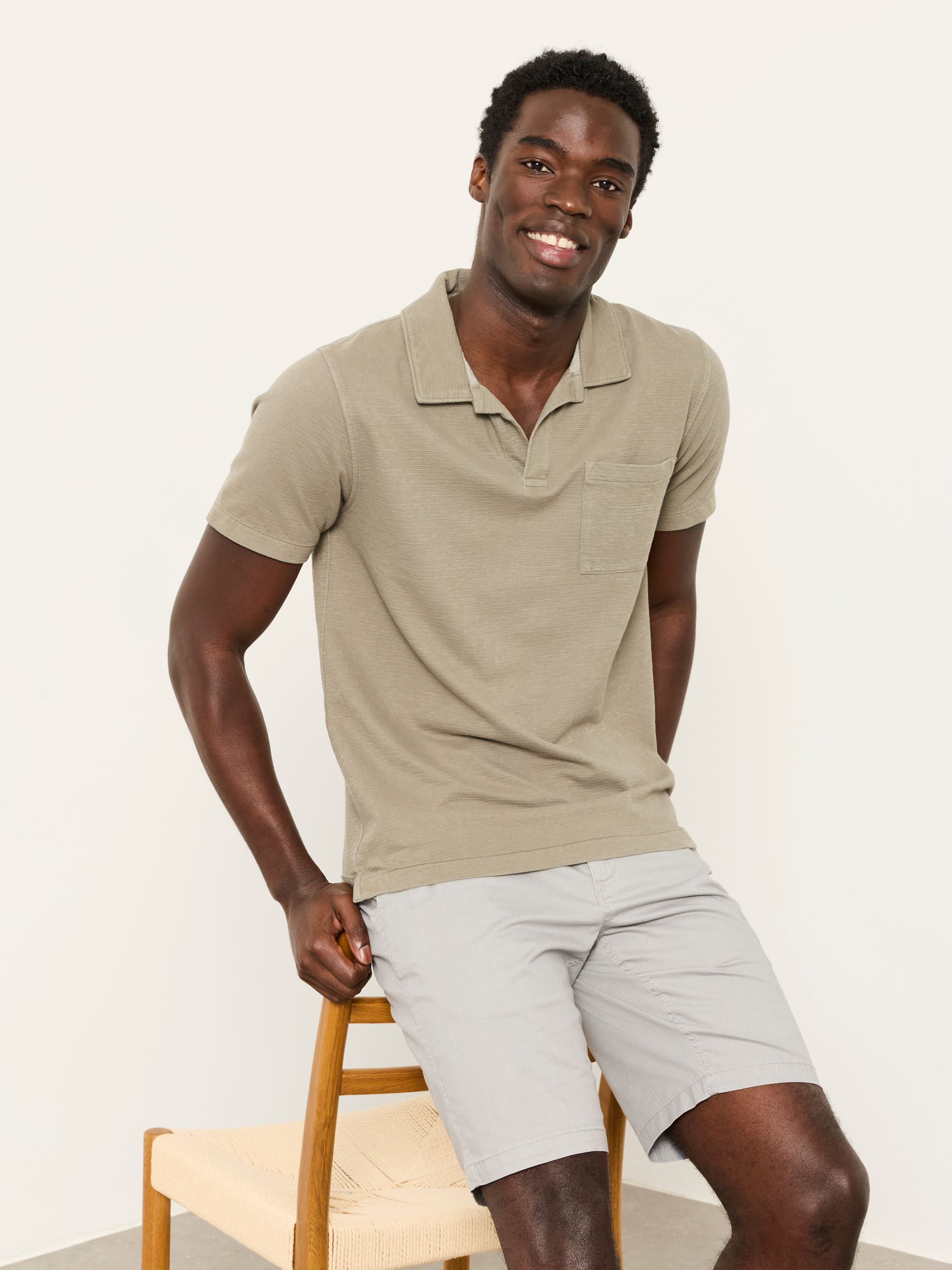 Albury Green Haze Textured Polo Shirts - Image 1 of 6