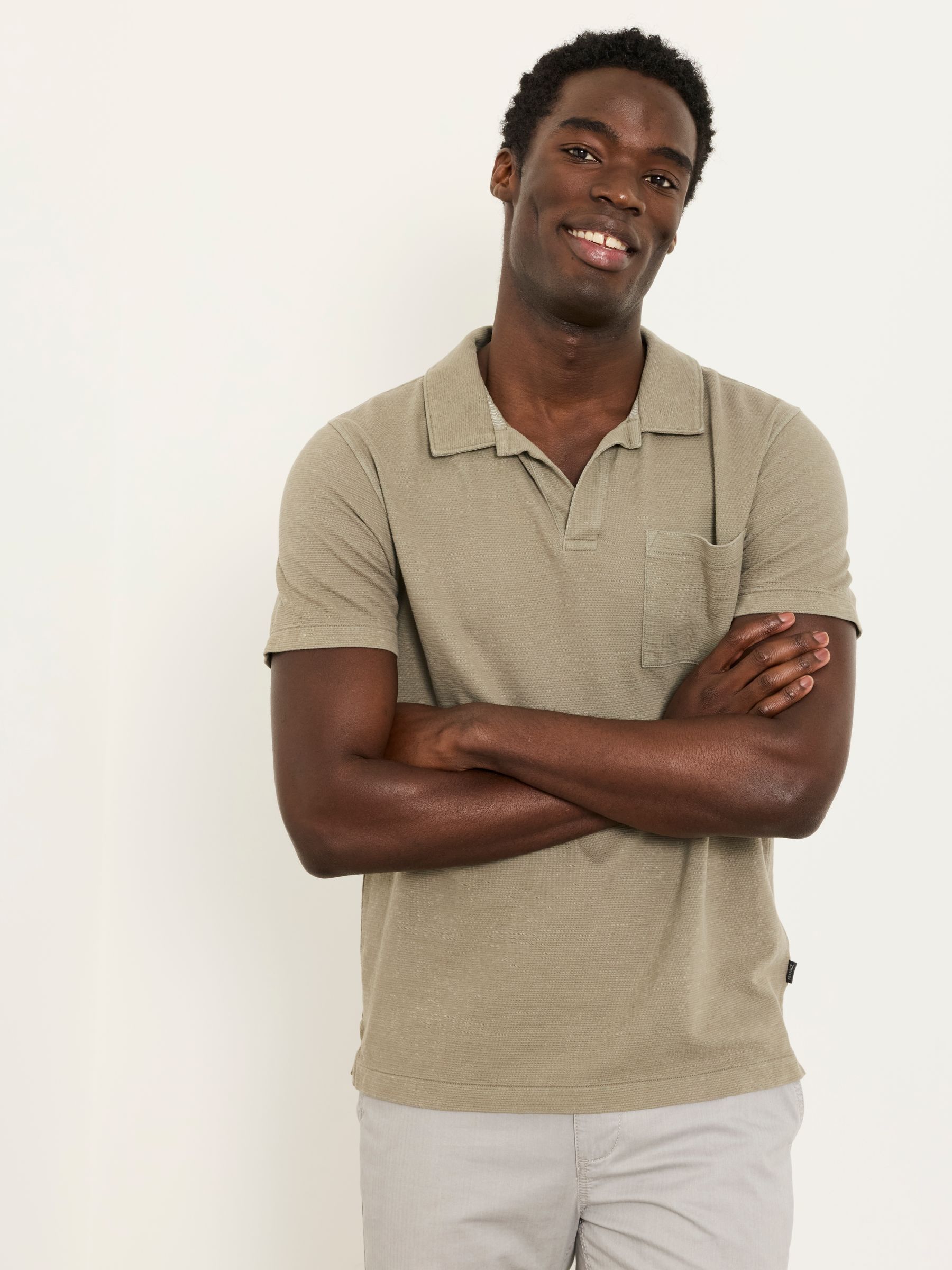 Albury Green Haze Textured Polo Shirts - Image 3 of 6