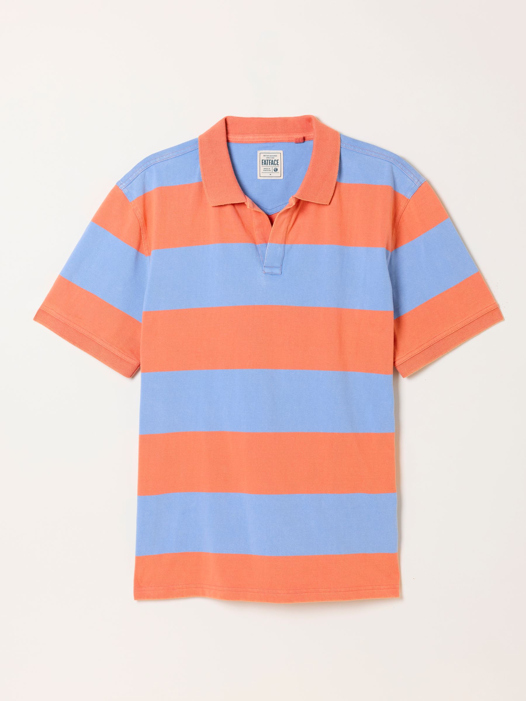 Coral/Blue Ashton Striped Polo Shirt - Image 7 of 7