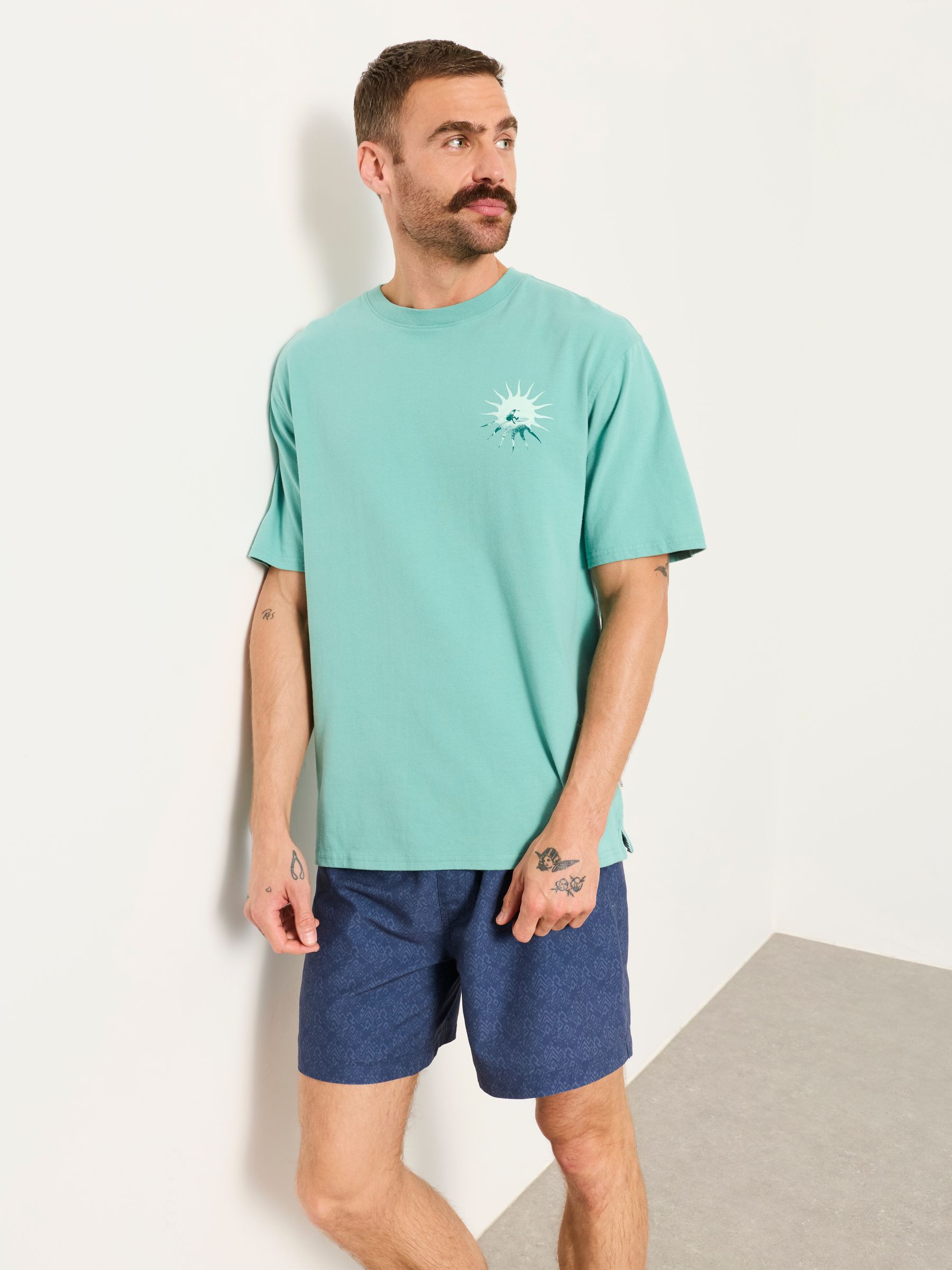 Light Teal Life Is Swell Relaxed Graphic Tshirt - Image 2 of 7