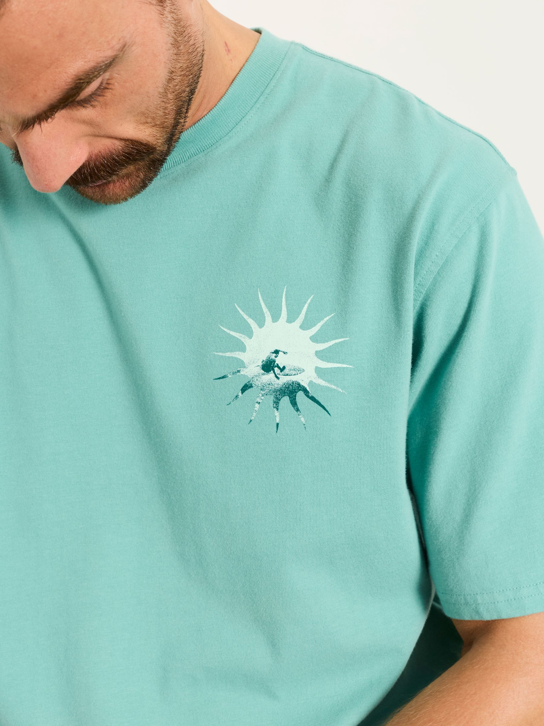 Light Teal Life Is Swell Relaxed Graphic Tshirt - Image 4 of 7