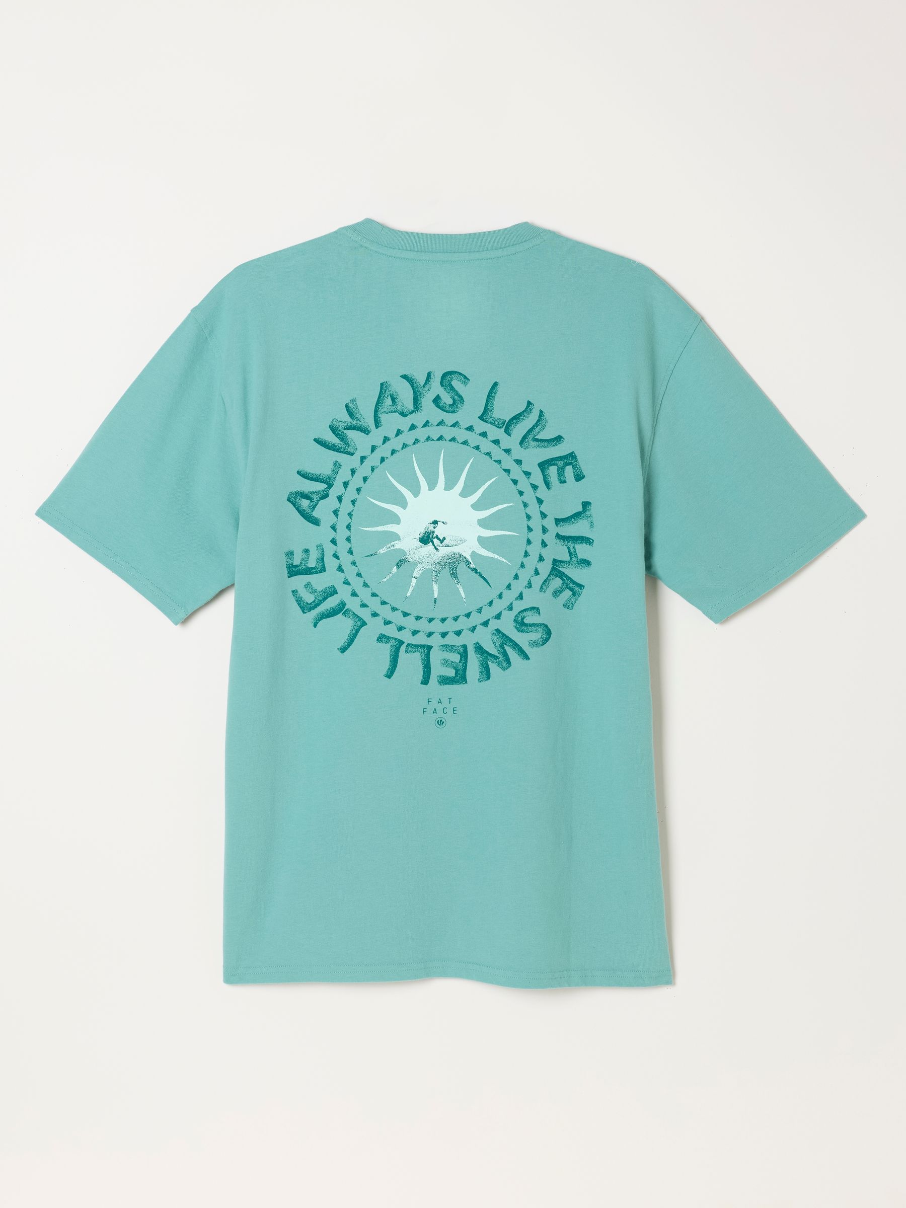 Light Teal Life Is Swell Relaxed Graphic Tshirt - Image 7 of 7