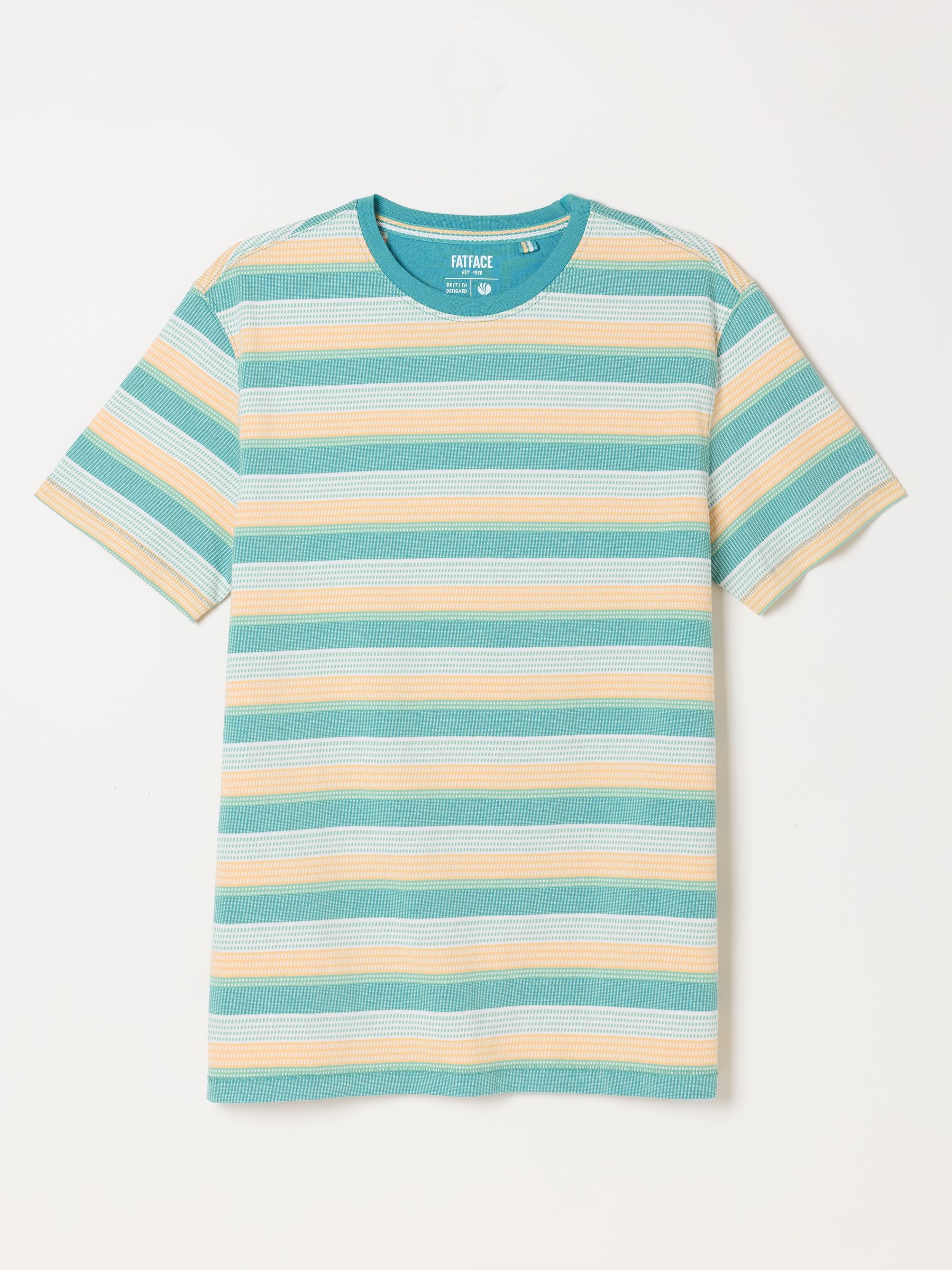 Cobham Teal Blue Stripe Tshirt - Image 6 of 6
