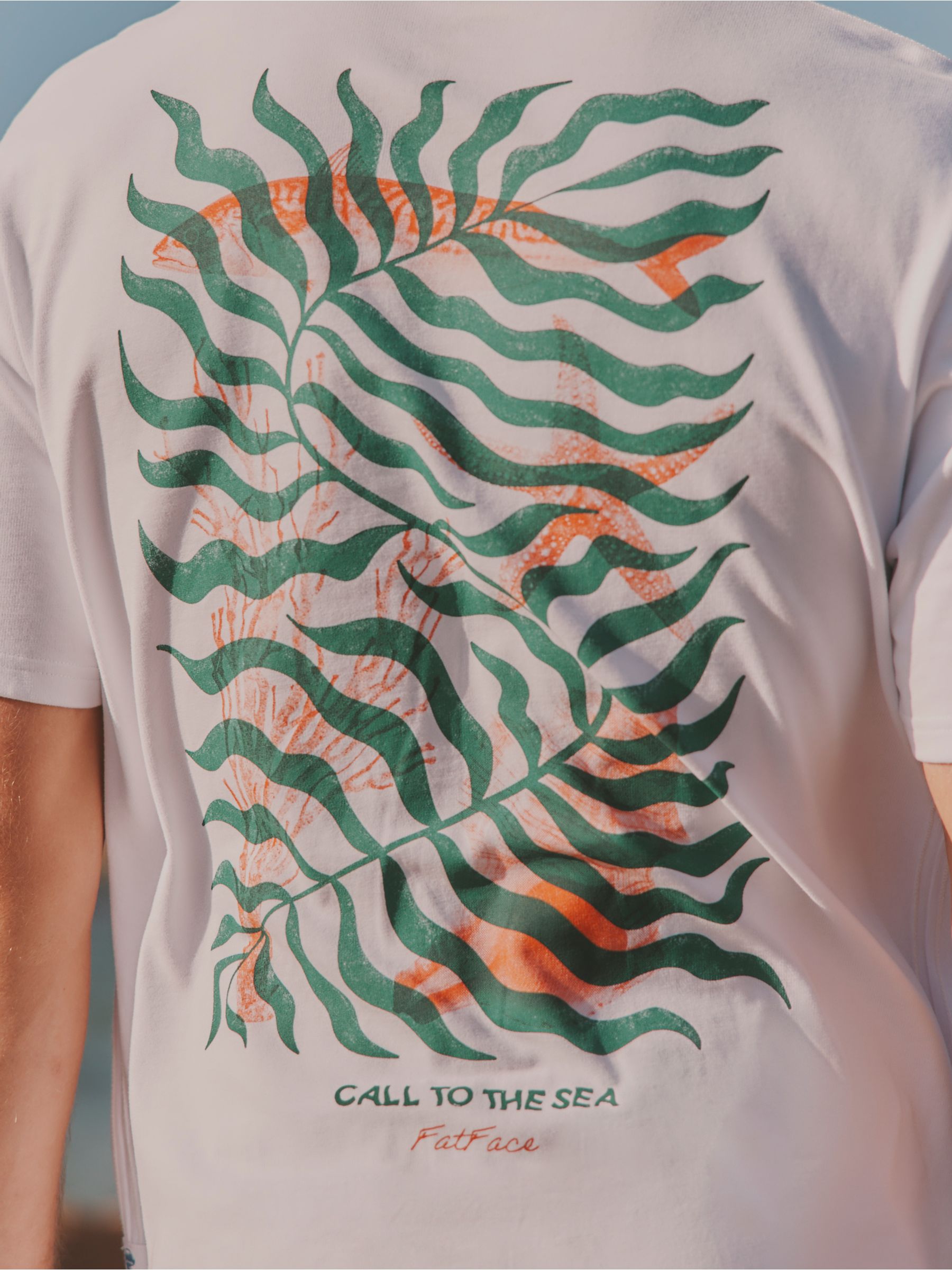 MCS Relaxed Fit White Seaweed Graphic Tshirt - Image 2 of 5 MCS Relaxed Fit White Seaweed Graphic Tshirt - Image 2 of 5