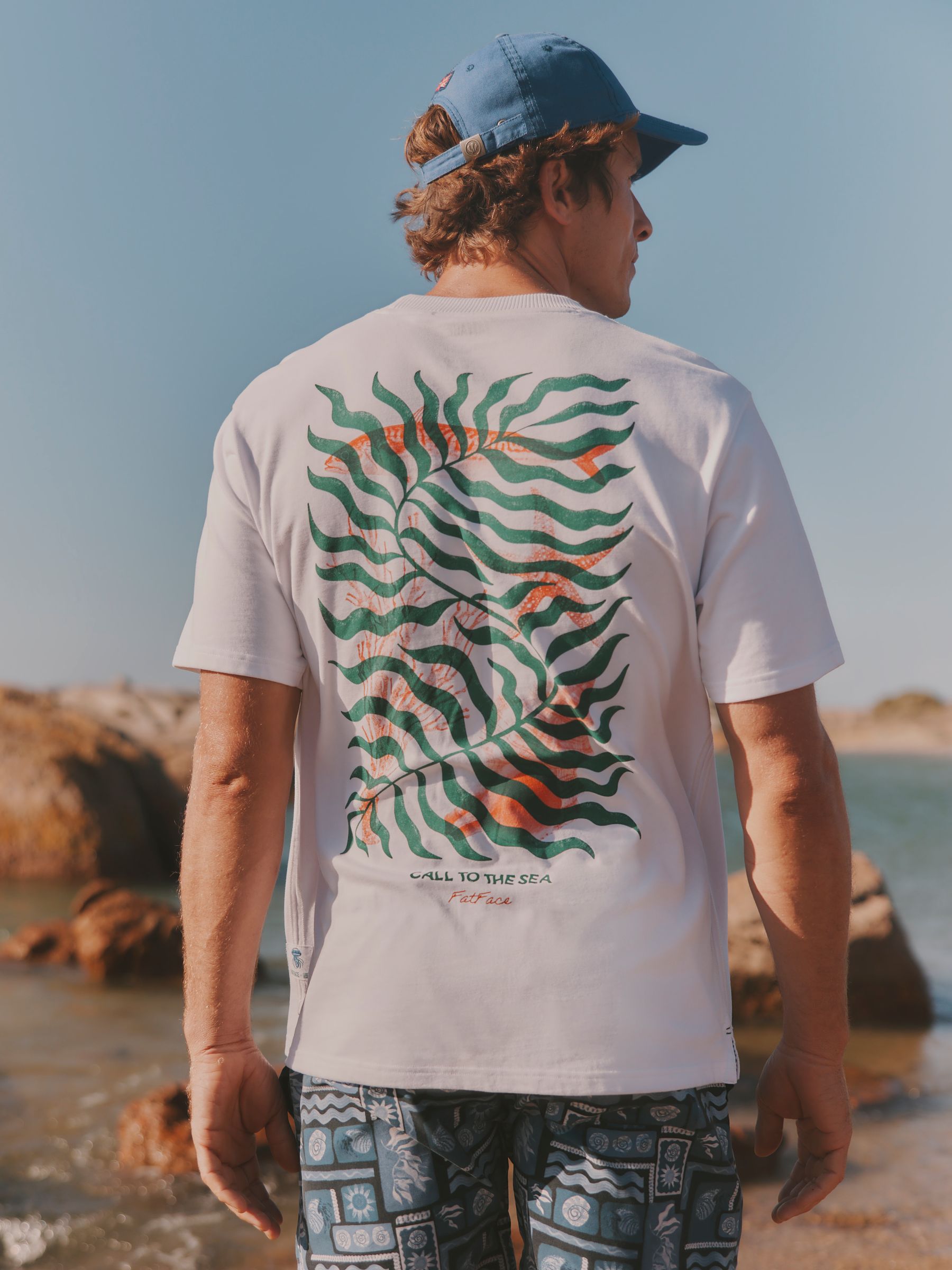 MCS Relaxed Fit White Seaweed Graphic Tshirt - Image 3 of 5