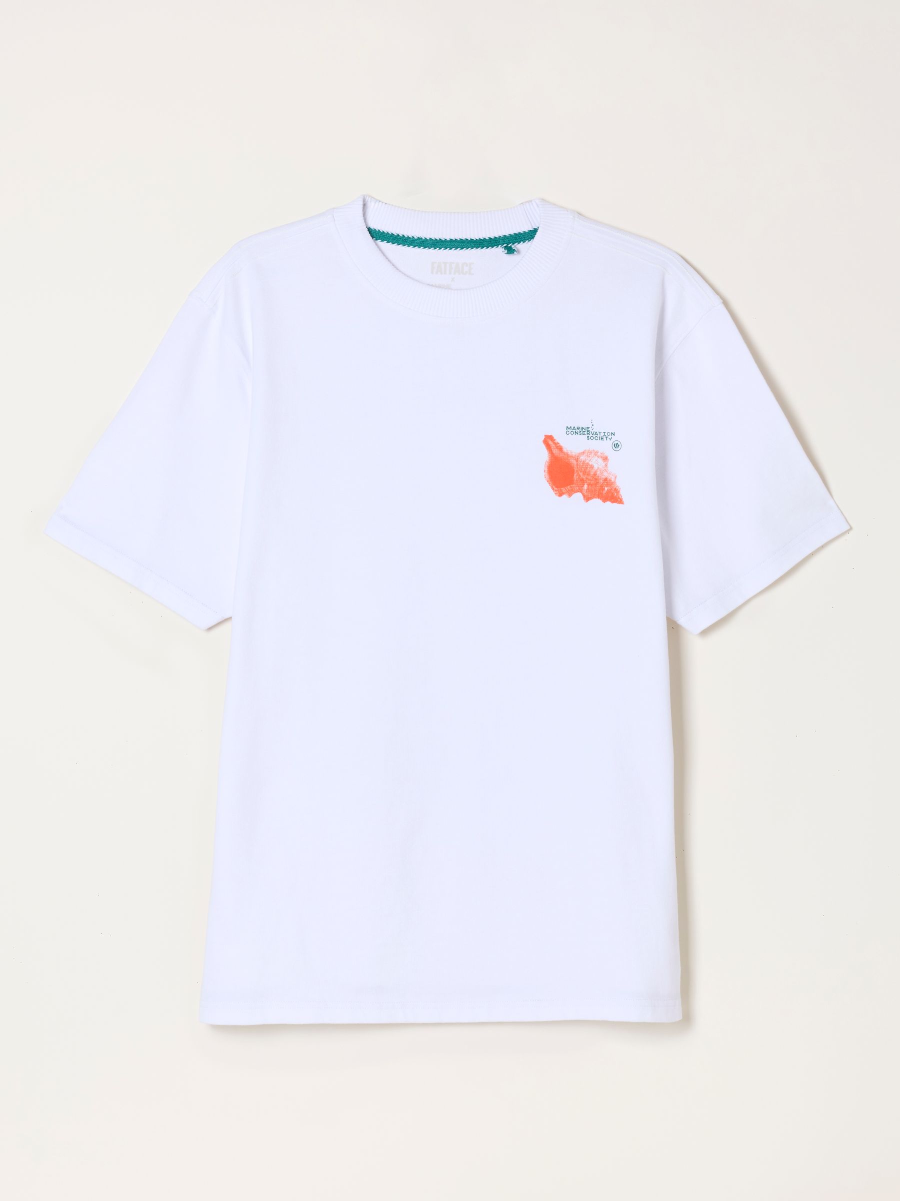 MCS Relaxed Fit White Seaweed Graphic Tshirt - Image 4 of 5
