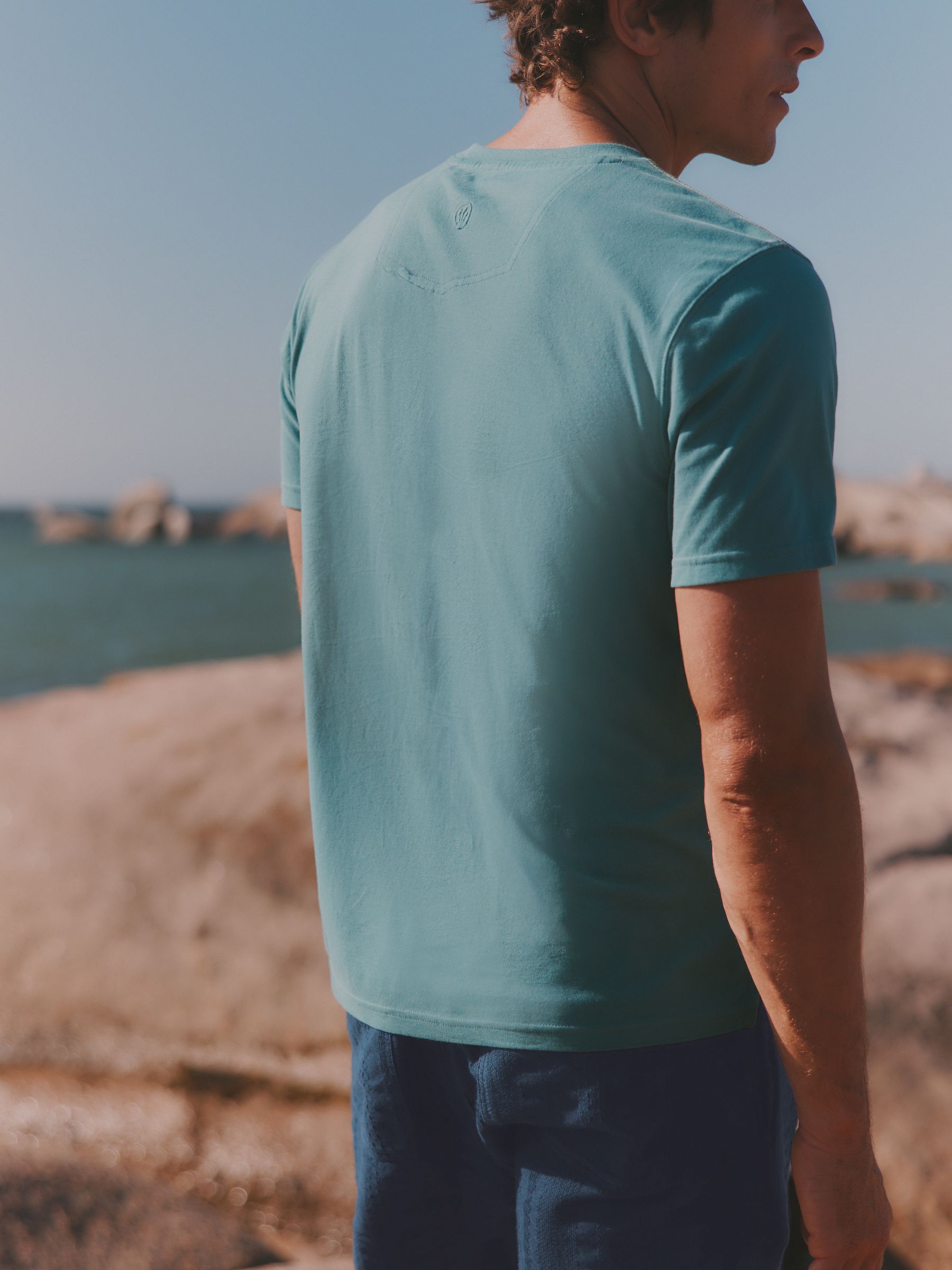 Teal Blue MCS Fish Graphic T-Shirt - Image 2 of 6