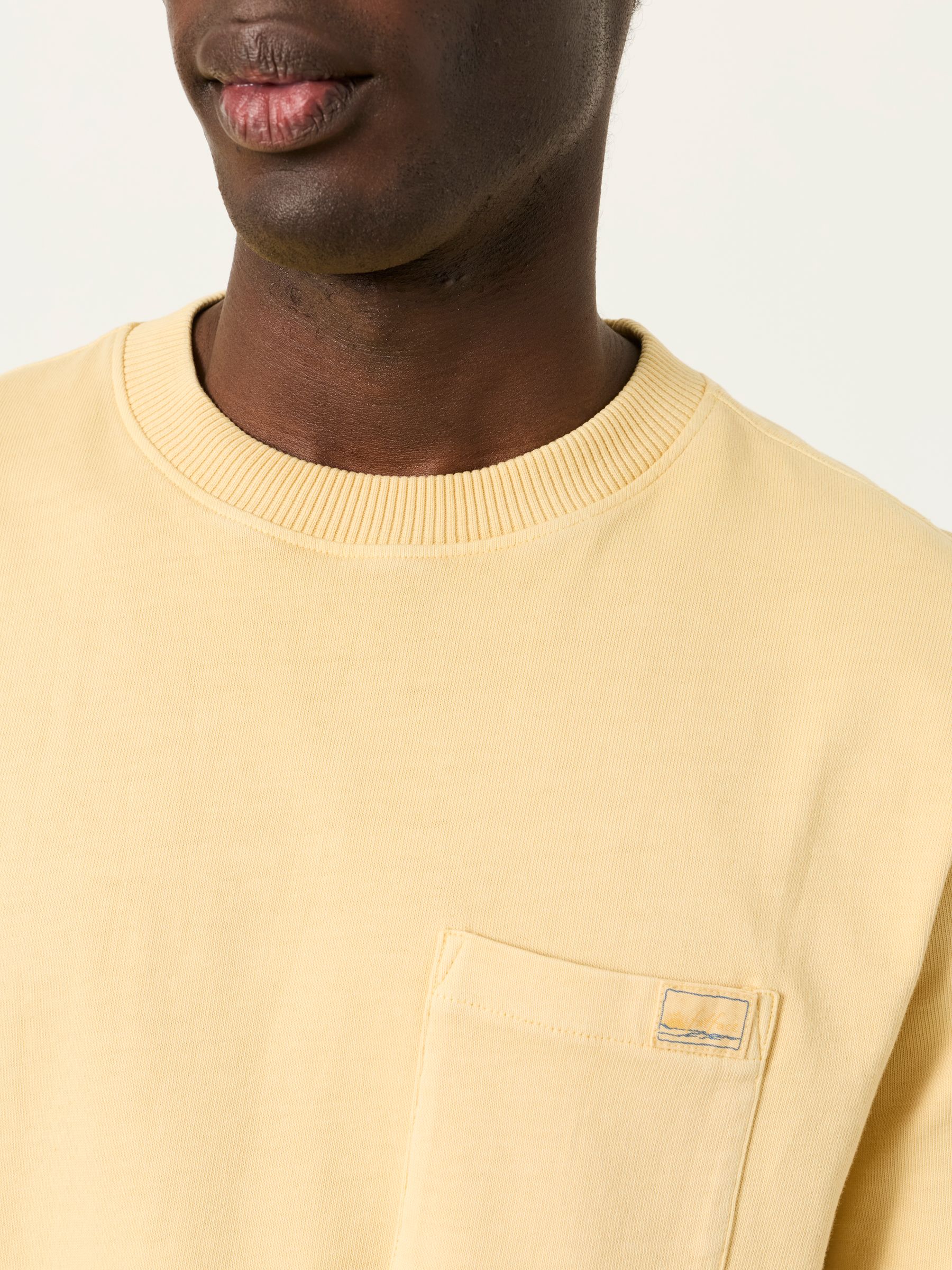 Easton Relaxed Fit Lemon Yellow Patch Pocket Tshirt | FatFace USA