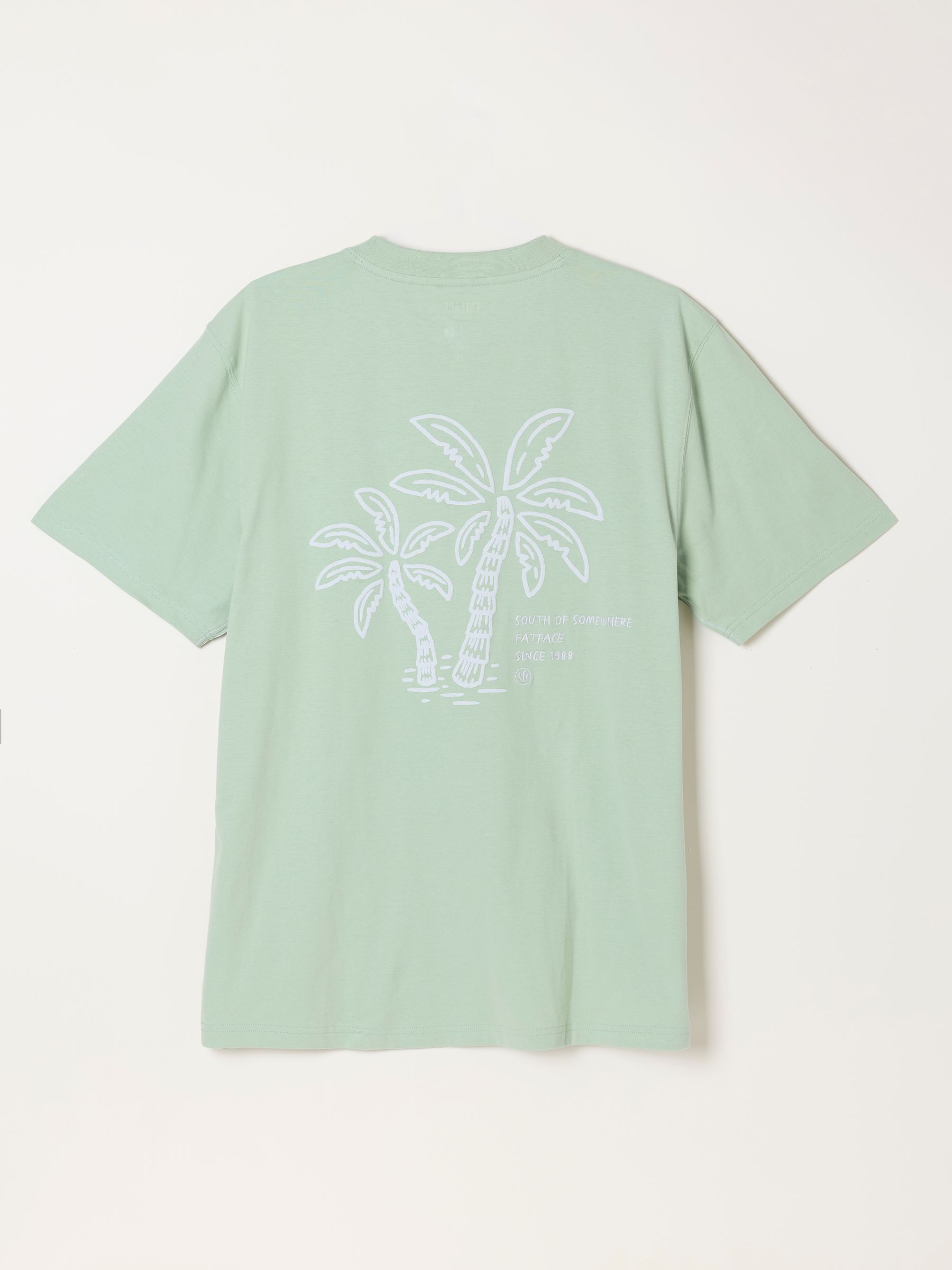 Relaxed Fit Light Green South Palm Graphic T-Shirt - Image 5 of 5 Relaxed Fit Light Green South Palm Graphic T-Shirt - Image 5 of 5