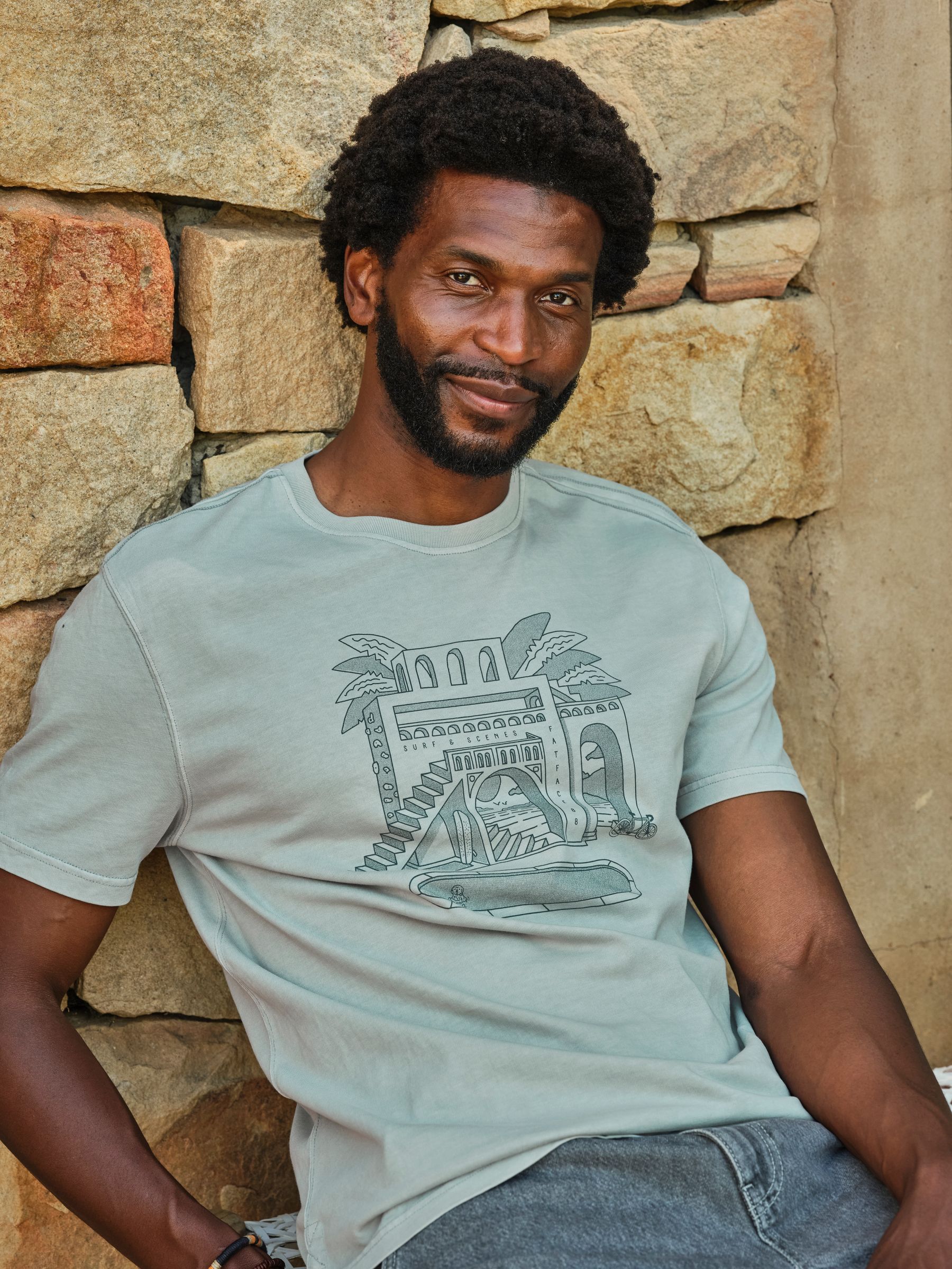 Blue Villa Graphic Tshirt - Image 1 of 6