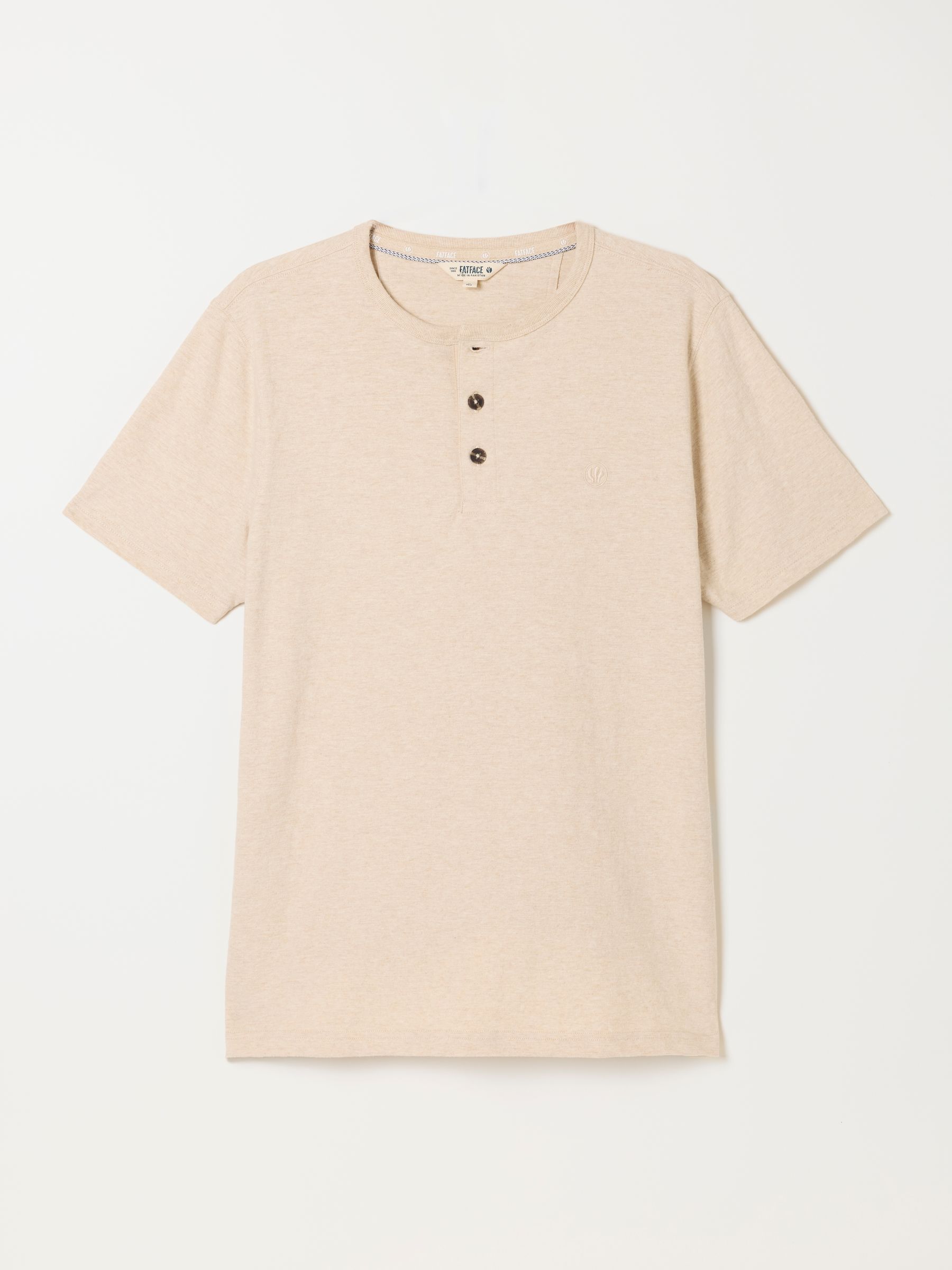 Natural Short Sleeve Woodside Henley - Image 6 of 6