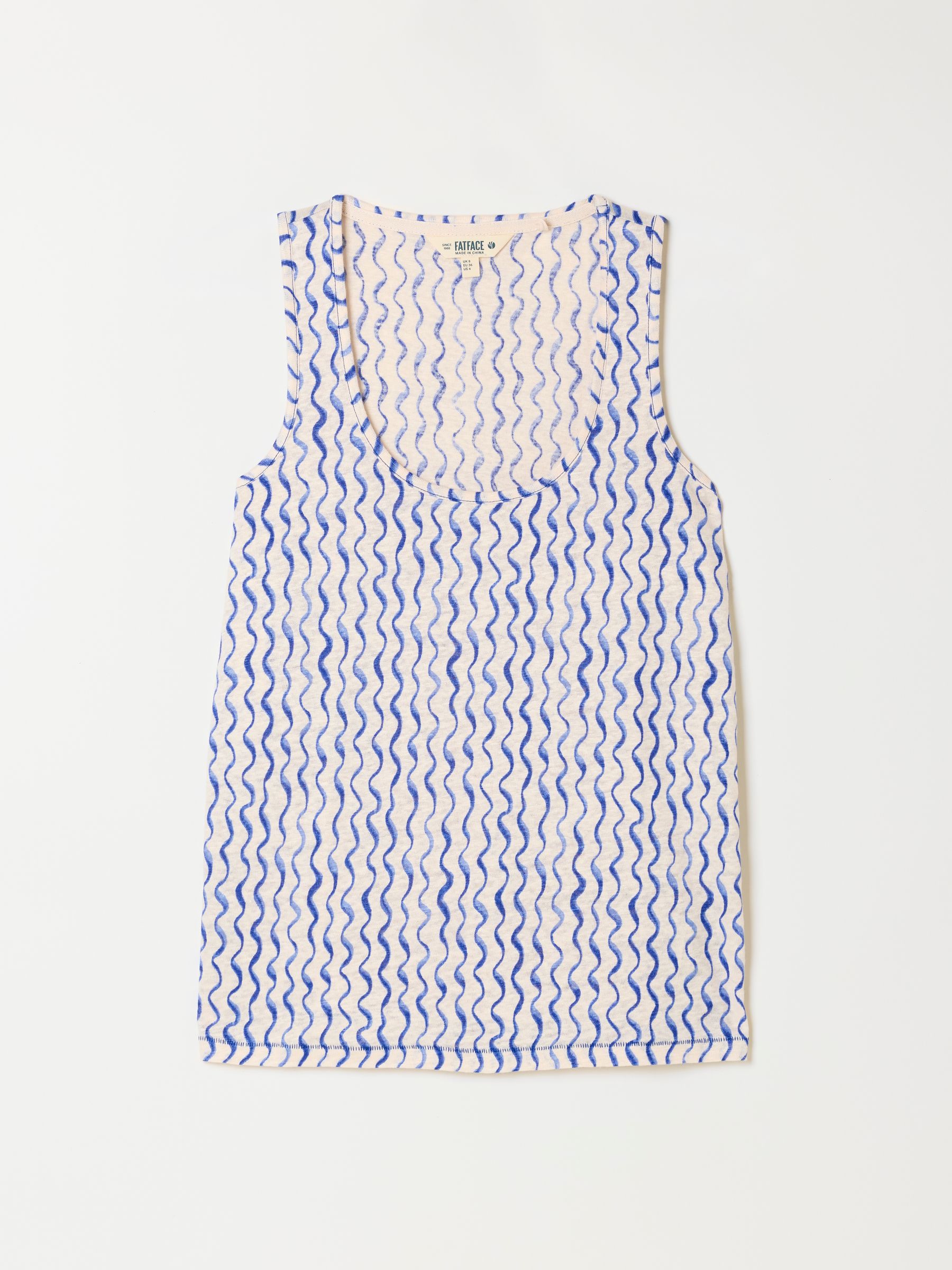 Laine Ivory Wave Linen Tank - Image 5 of 5