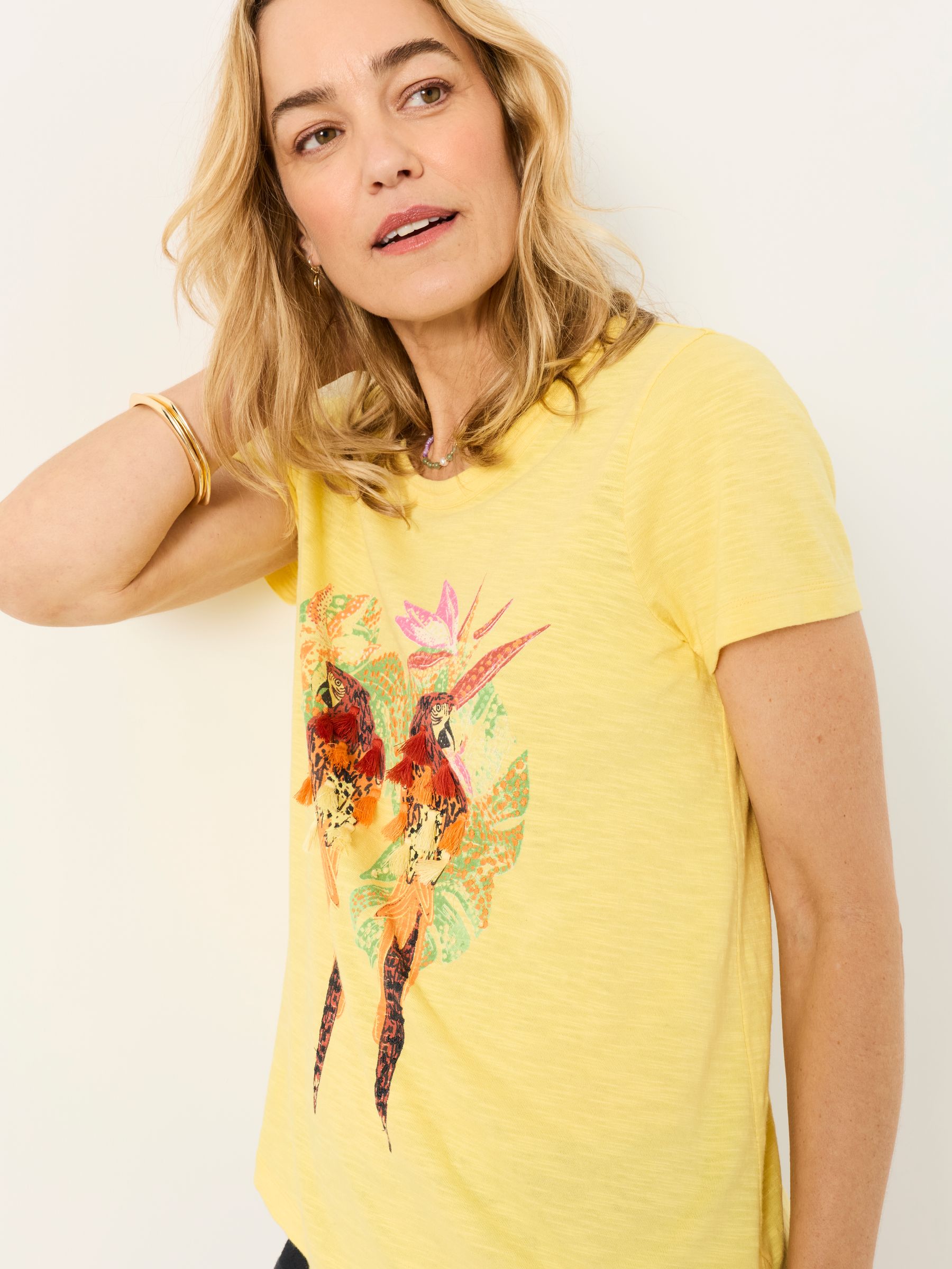 Natalie Yellow Parrot Graphic T-Shirt - Image 3 of 6