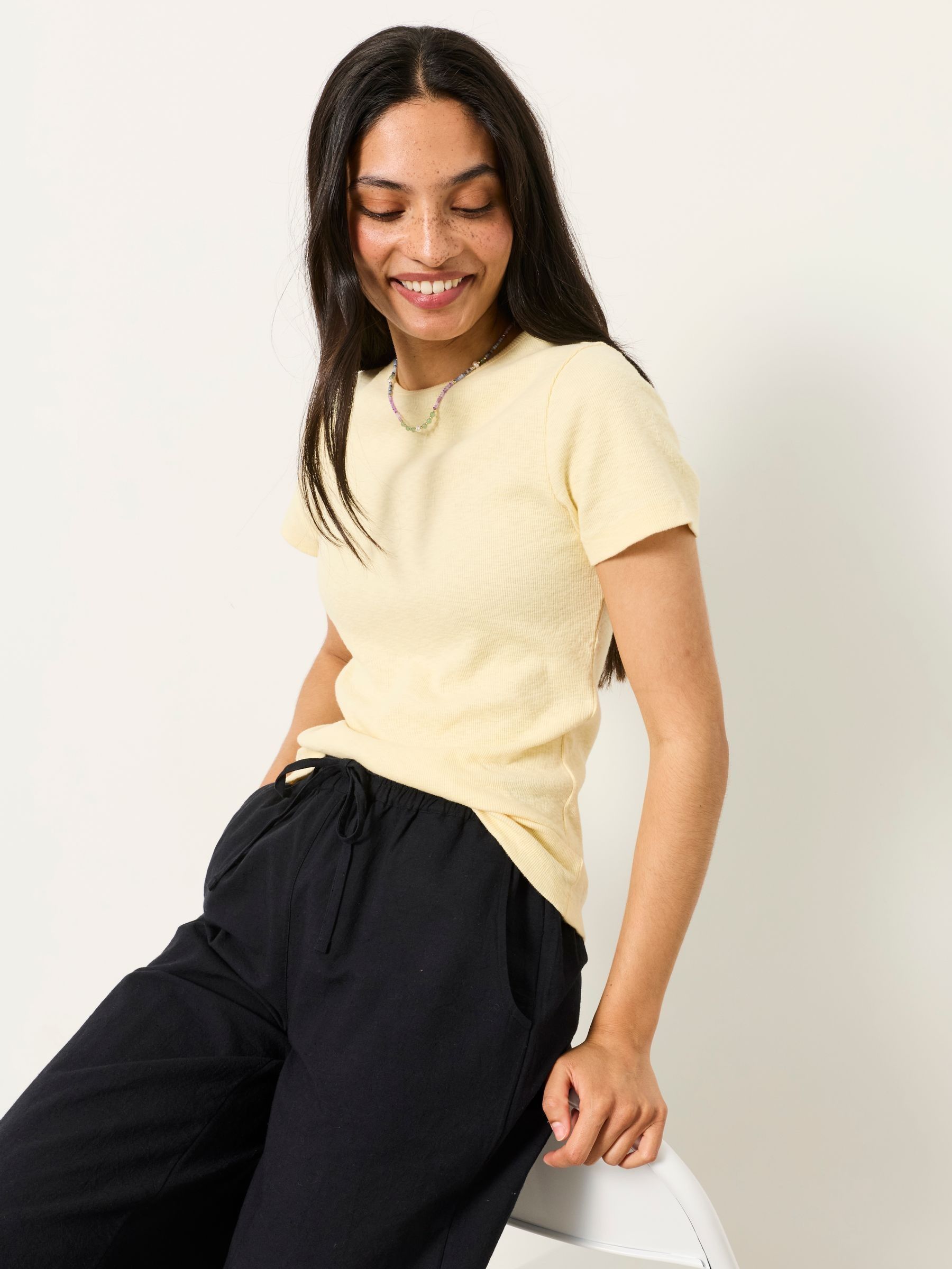Celia Yellow Short Sleeve T-Shirt - Image 4 of 6