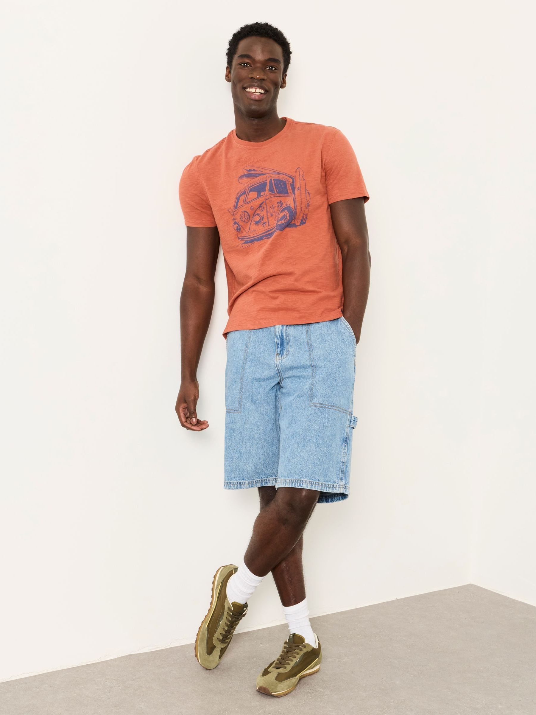 Terracotta VW Camper Graphic Tshirt - Image 3 of 4