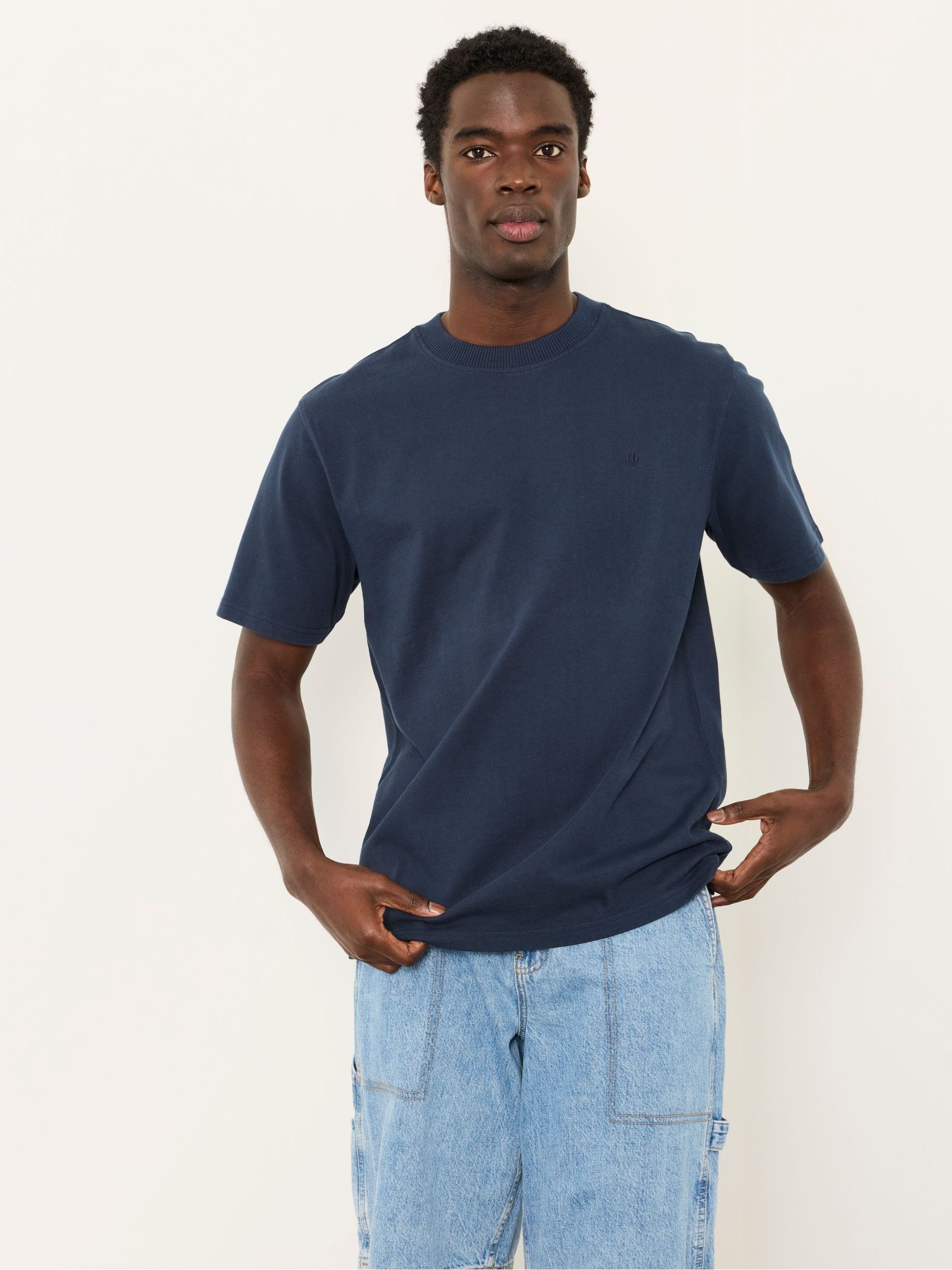Alton Navy Heavyweight Relaxed Fit T-Shirt - Image 1 of 6