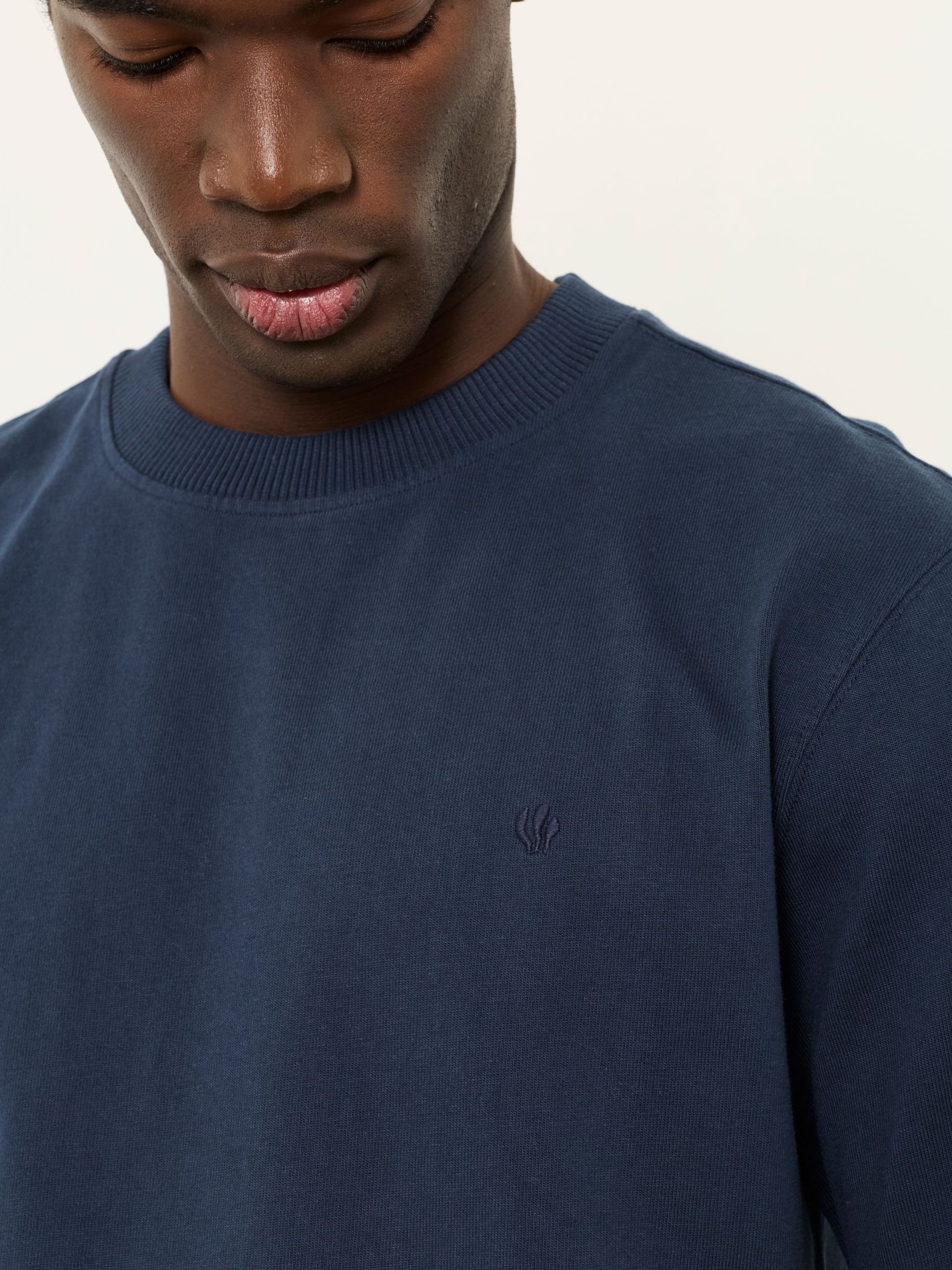 Alton Navy Heavyweight Relaxed Fit T-Shirt - Image 4 of 6