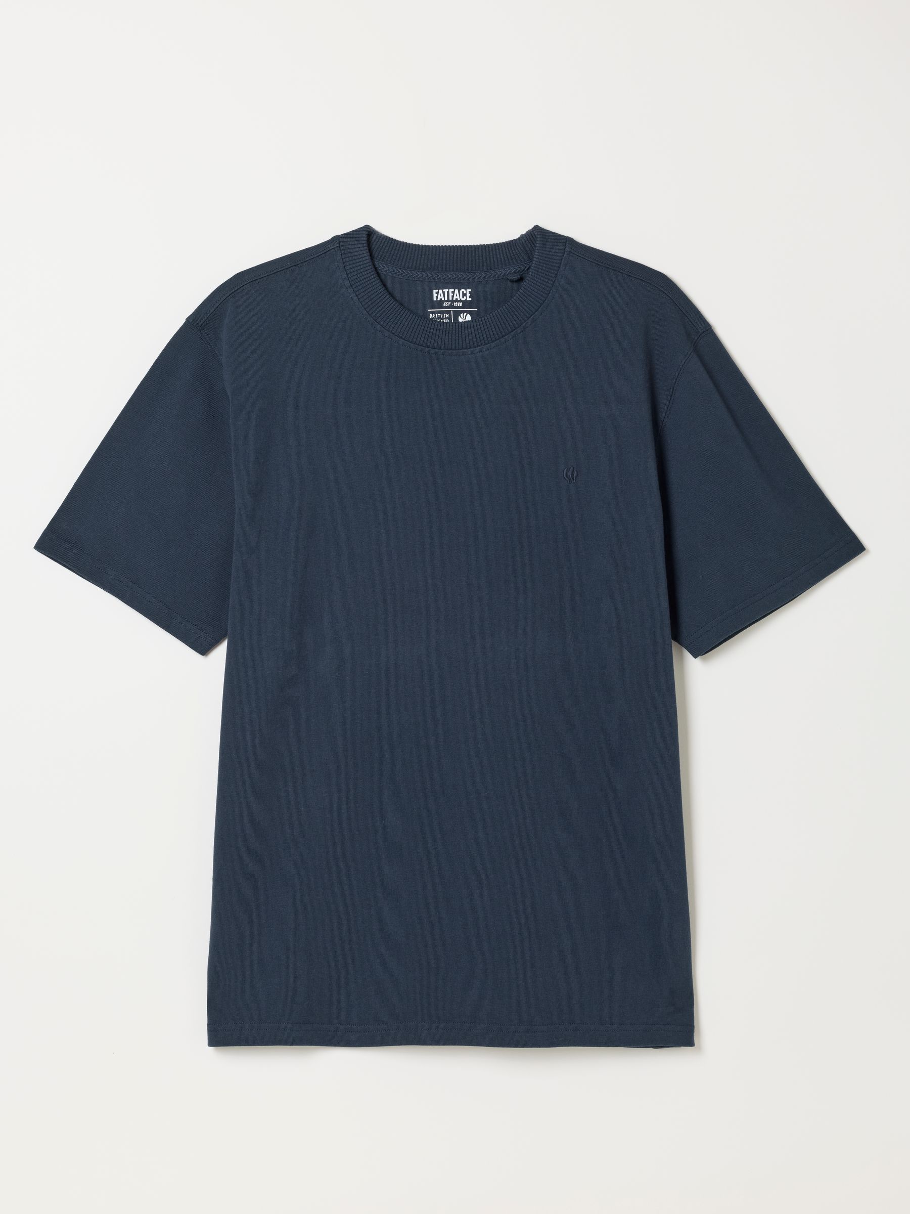 Alton Navy Heavyweight Relaxed Fit T-Shirt - Image 6 of 6