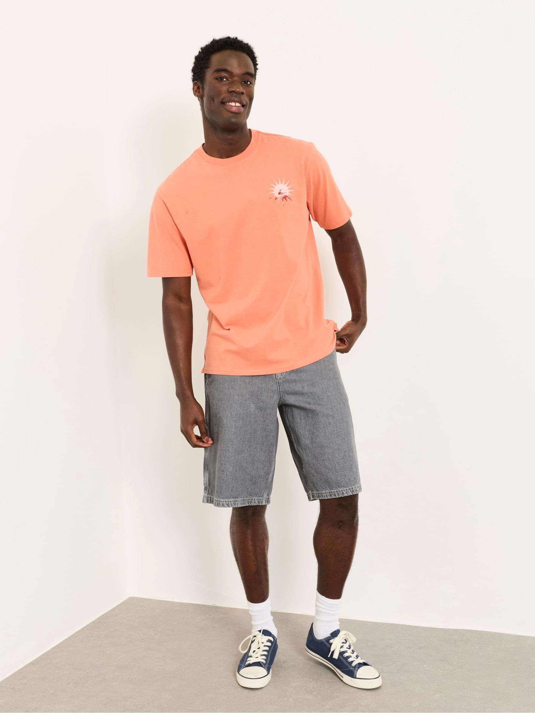 Coral Pink Life Is Swell Relaxed Graphic Tshirt - Image 3 of 7