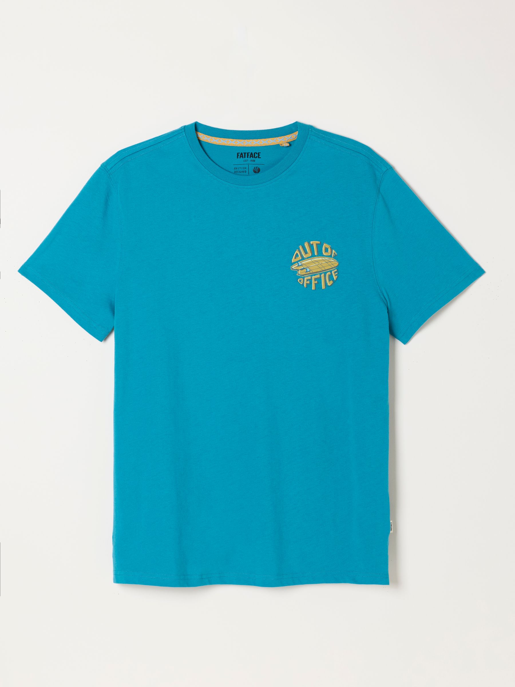 Teal Blue Out Of Office Graphic T-shirt - Image 6 of 7