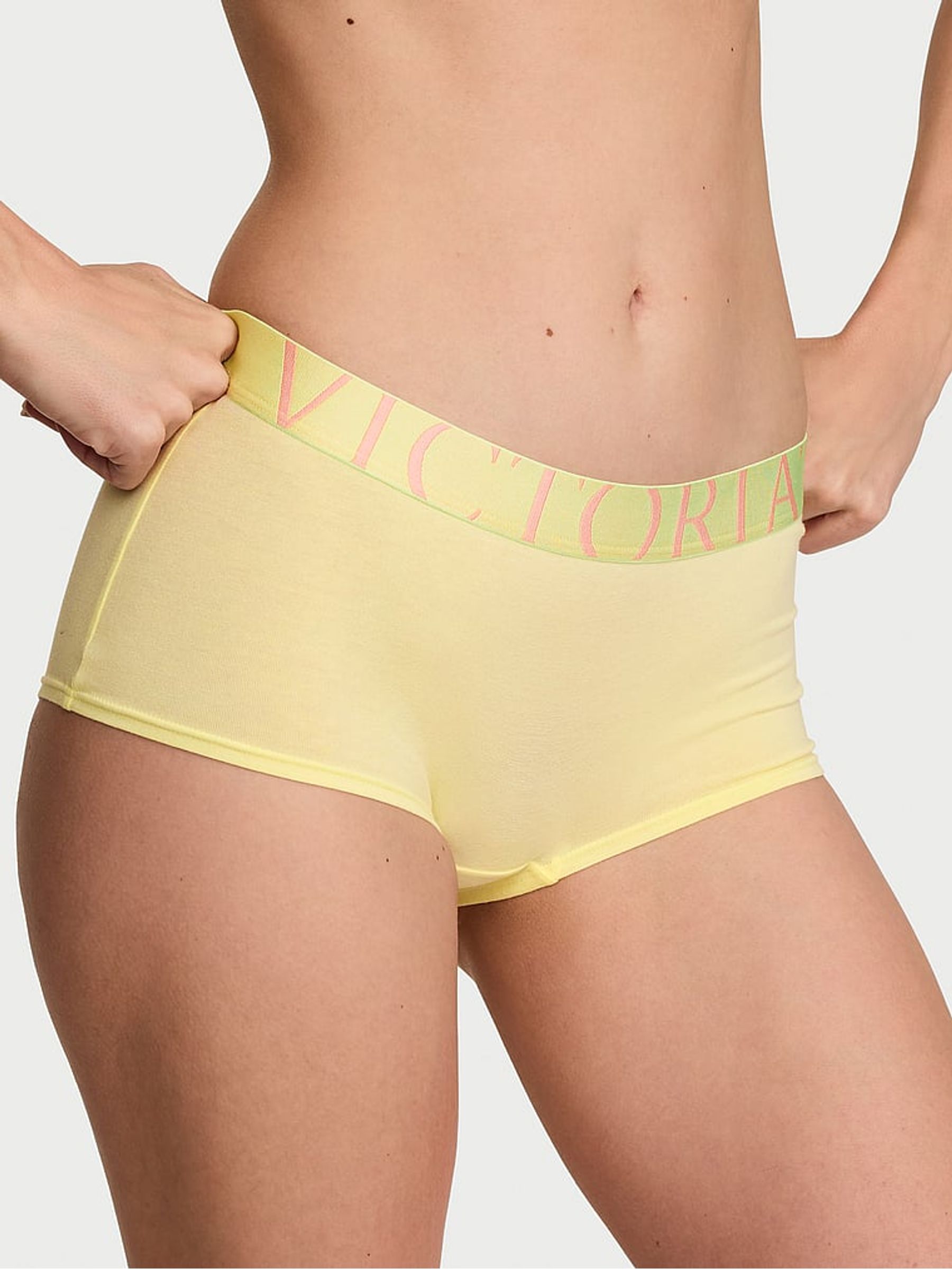 Lemonade Yellow Short Exploded Logo Knickers - Image 1 of 3