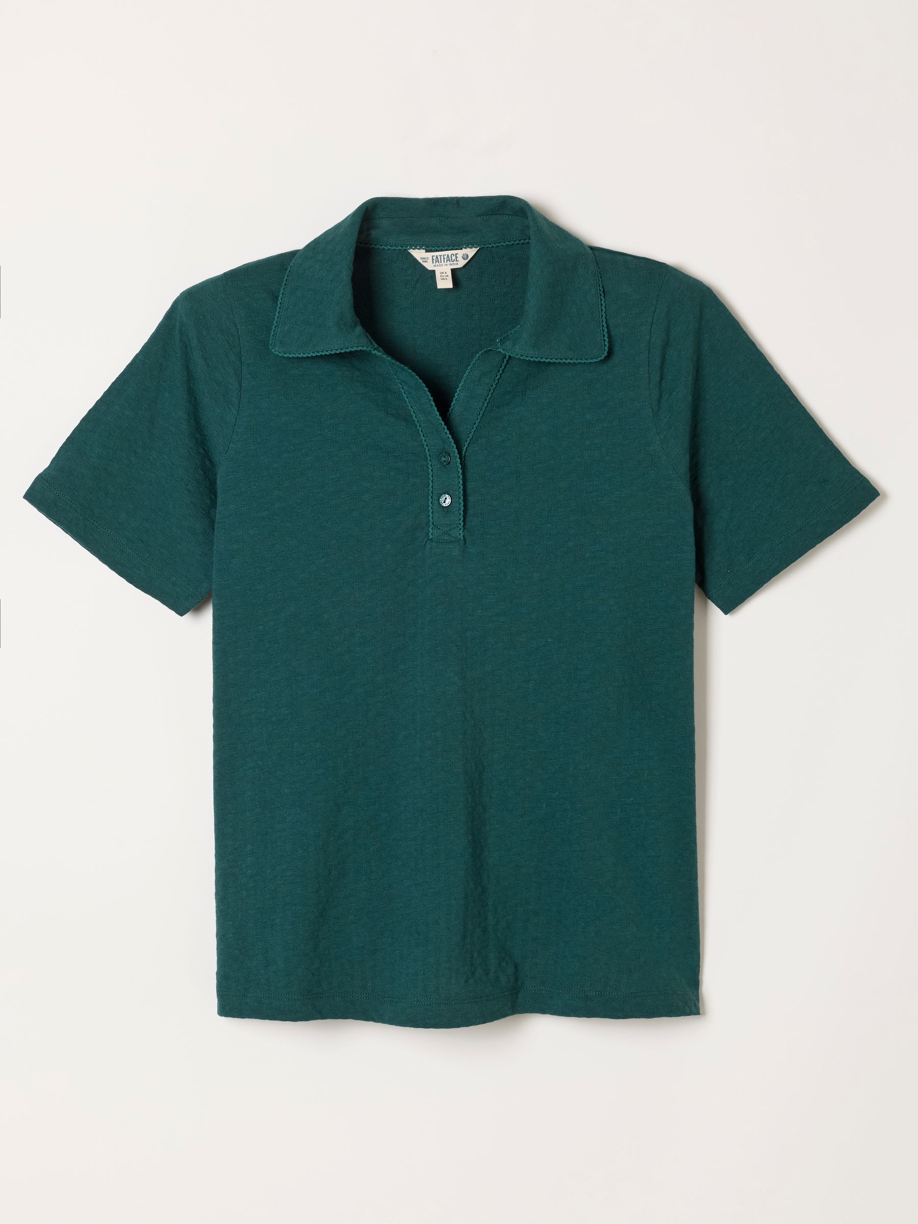 Short Sleeve Jersey Shirt in Teal Blue - Image 5 of 5