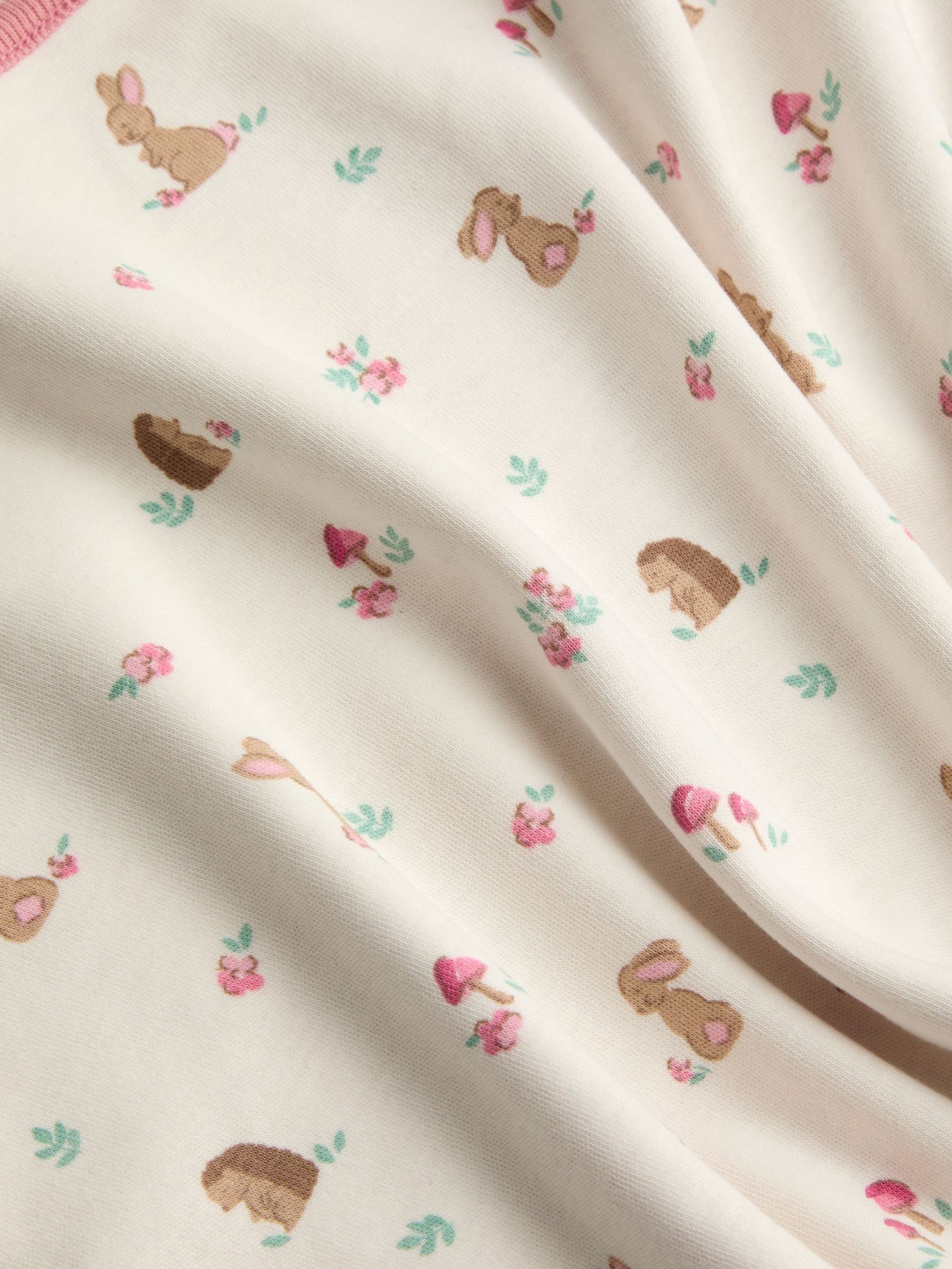 Pink Whimsical Woodland Jersey Shawl - Image 5 of 6