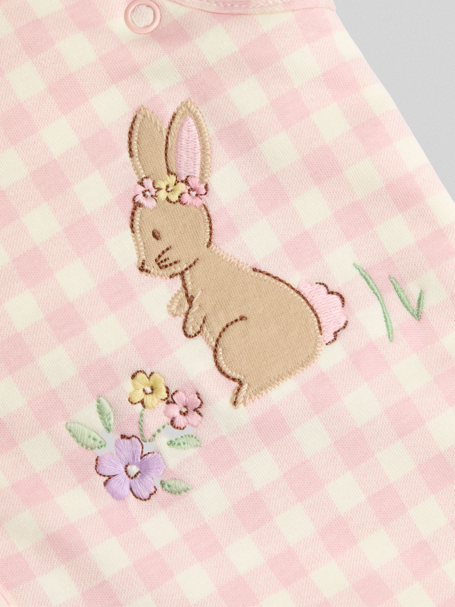 Pink Gingham Bunny Applique 1.5 Tog Toddler Sleeping Bag - Image 5 of 5 Pink Gingham Bunny Applique 1.5 Tog Toddler Sleeping Bag - Image 5 of 5