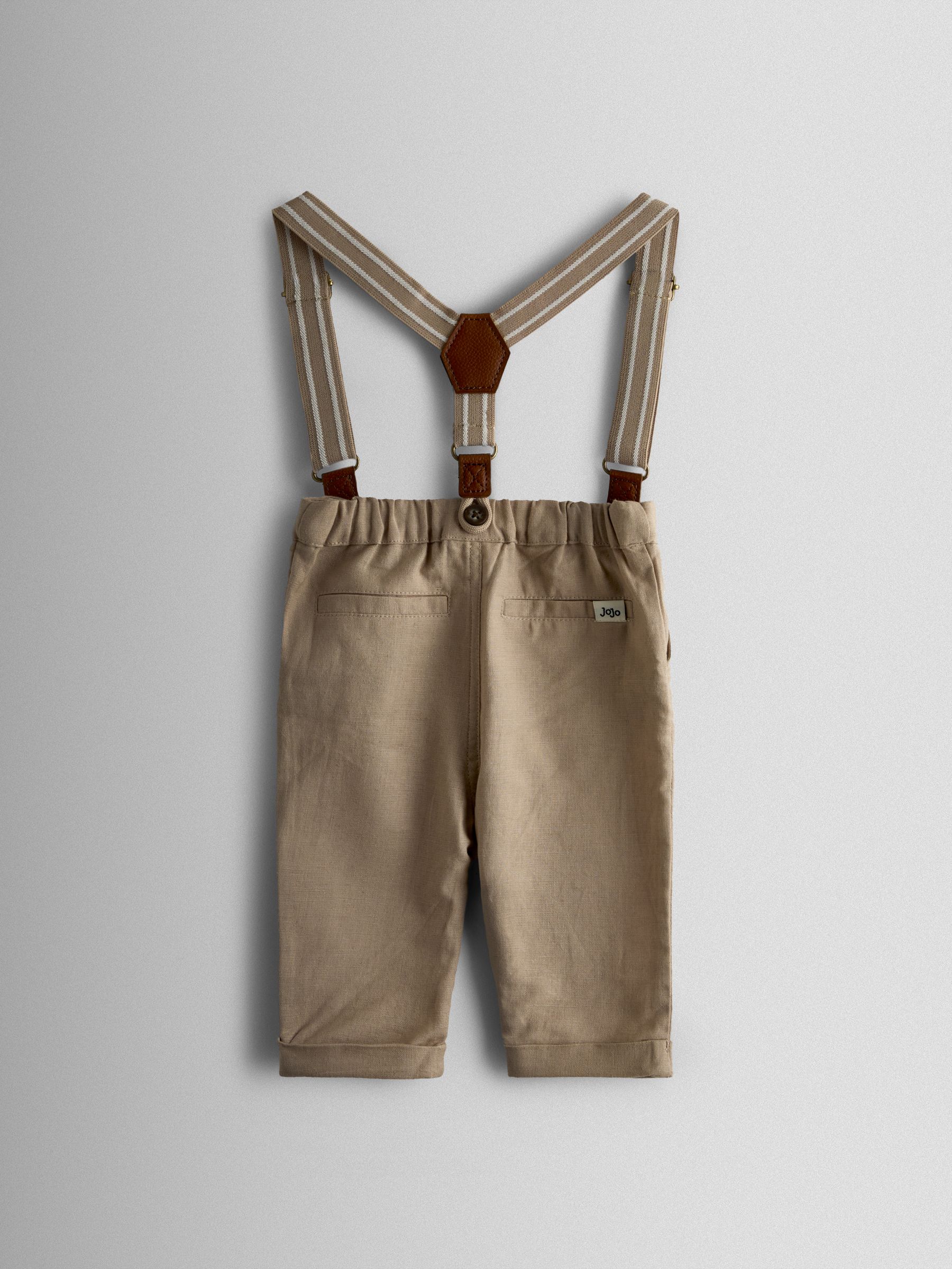 Natural 4-Piece Body & Trouser Set With Bow Tie & Braces - Image 3 of 6
