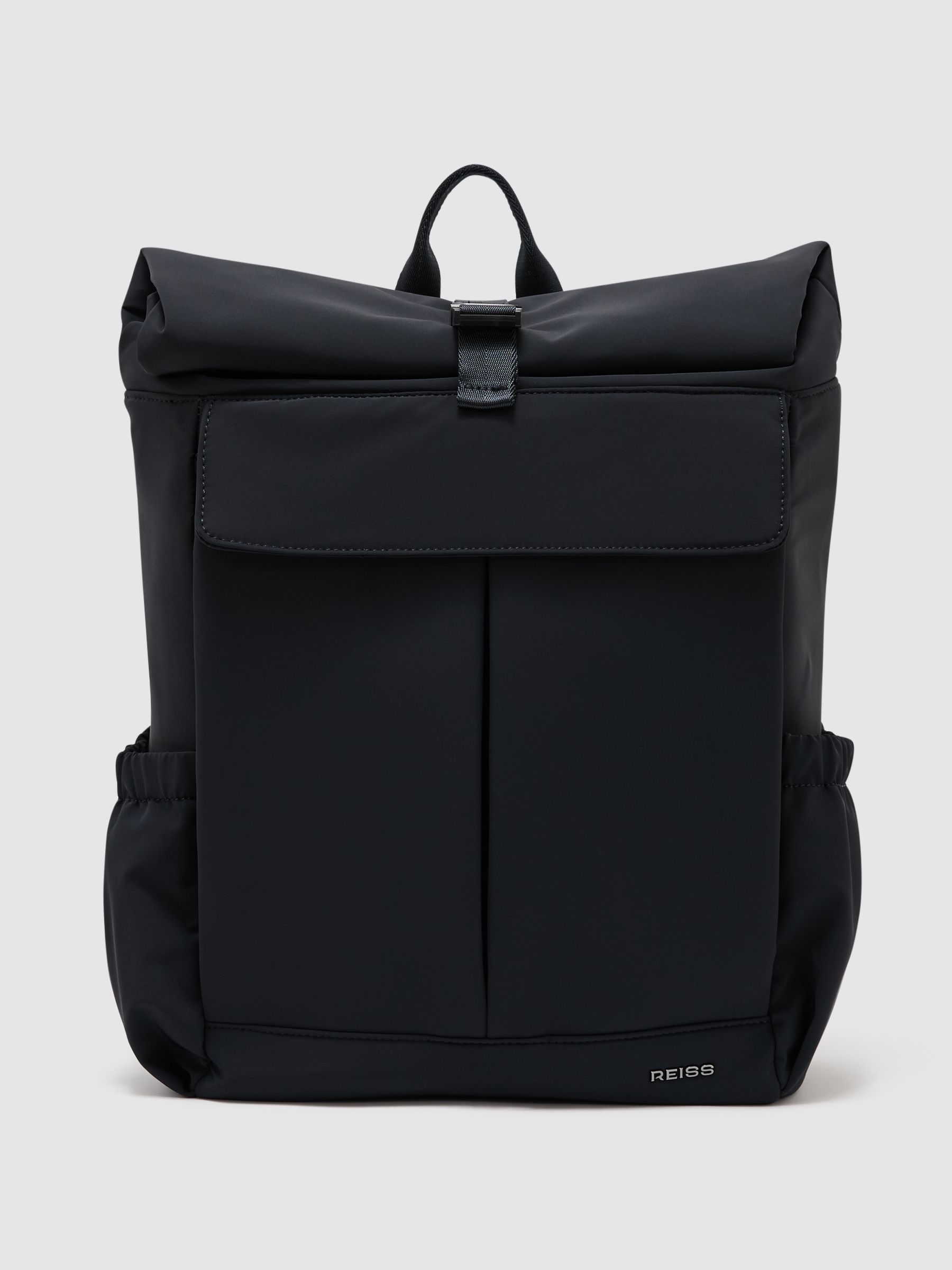 Technical Roll-Top Backpack in Navy - Image 1 of 5