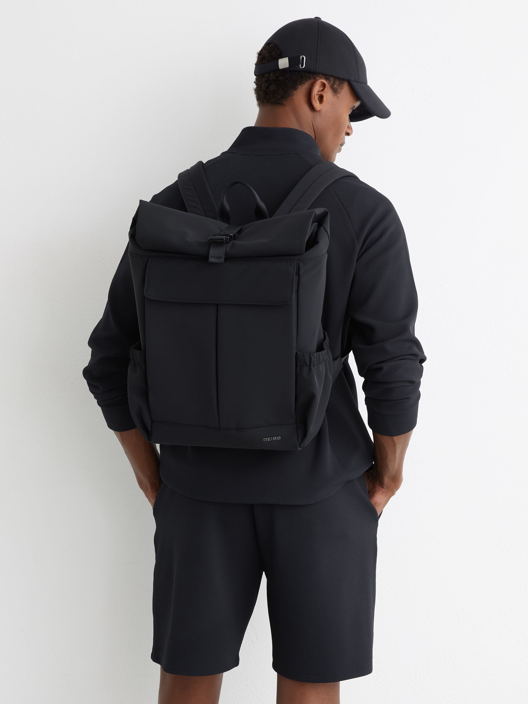 Technical Roll-Top Backpack in Navy - image 1